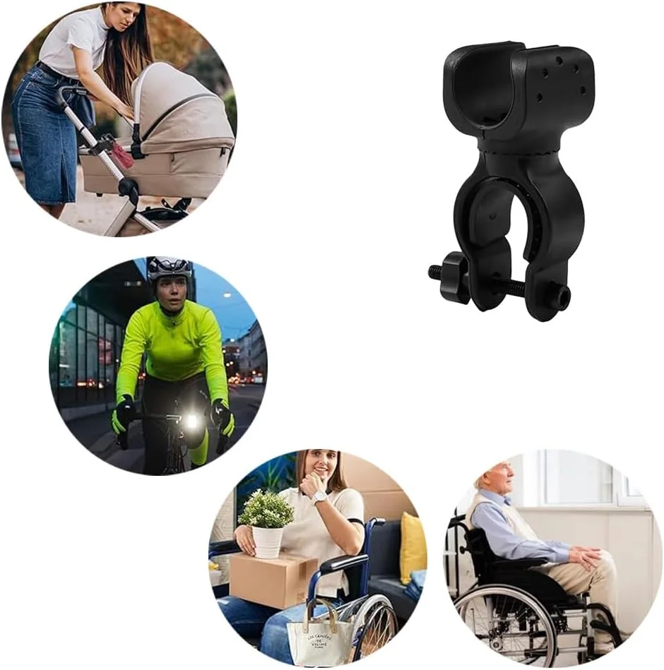 XINTANGXIA بسته 6 عددی نگهدارنده عصا برای رولیتور چرخدار، چرخش 360 درجه، نگهدارنده عصای زیر بغل، لوازم جانبی جهانی برای عصا، ویلچر، واکر، دوچرخه XINTANGXIA بسته 6 عددی نگهدارنده عصا برای رولیتور چرخدار، چرخش 360 درجه، نگهدارنده عصای زیر بغل، لوازم جانبی جهانی برای عصا، ویلچر، واکر، دوچرخه