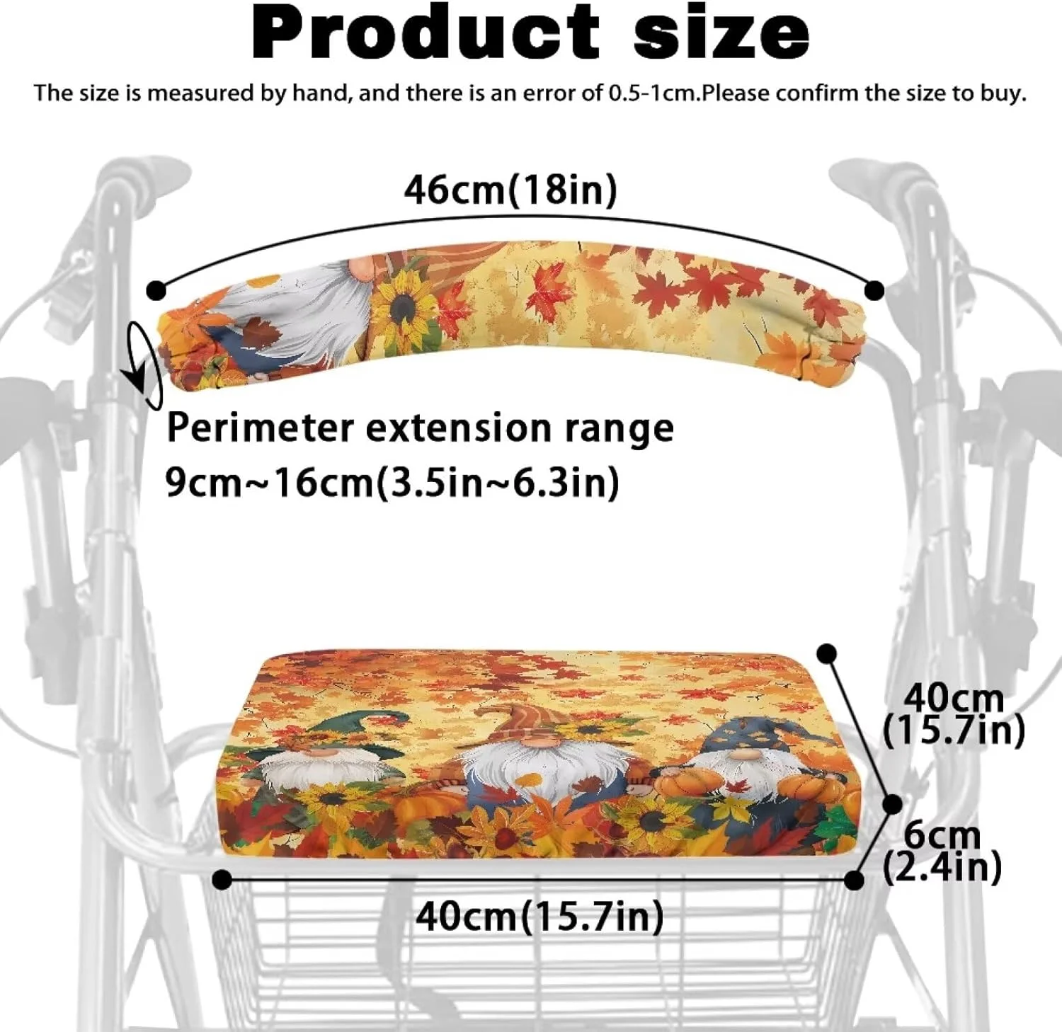 روکش صندلی و پشتی واکر رولیتور طرح برگ افرا Hechitok - قابل جابجایی، قابل شستشو، مناسب برای سالمندان، لوازم جانبی واکر با پارچه نرم روکش صندلی و پشتی واکر رولیتور طرح برگ افرا Hechitok - قابل جابجایی، قابل شستشو، مناسب برای سالمندان، لوازم جانبی واکر با پارچه نرم