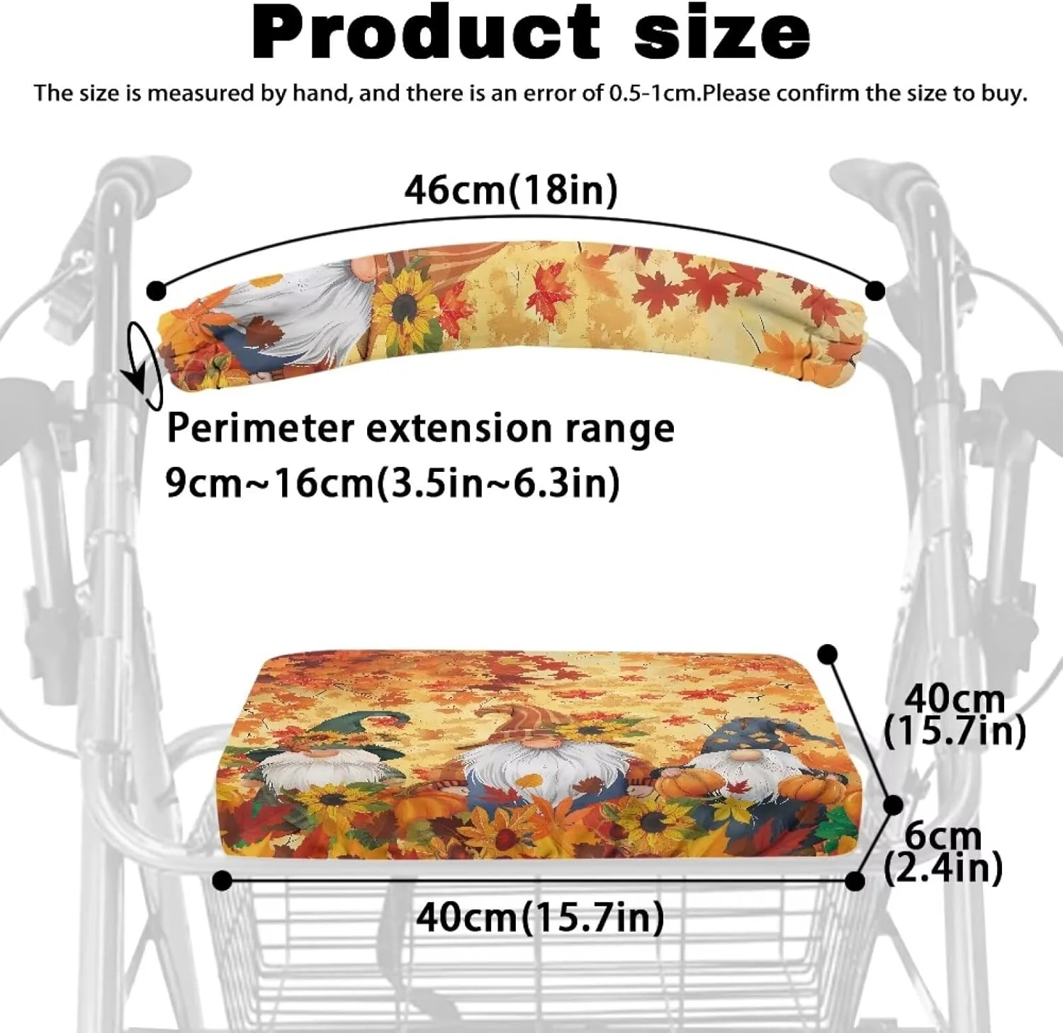 Luarisgur Gnomes برگ افرا 2 عددی لوازم جانبی واکر برای سالمندان، روکش صندلی واکر با نوار الاستیک، مناسب برای پوست، تمیز کردن آسان، واکر، رولیتور و لوازم جانبی مناسب برای پارک ها Luarisgur Gnomes برگ افرا 2 عددی لوازم جانبی واکر برای سالمندان، روکش صندلی واکر با نوار الاستیک، مناسب برای پوست، تمیز کردن آسان، واکر، رولیتور و لوازم جانبی مناسب برای پارک ها