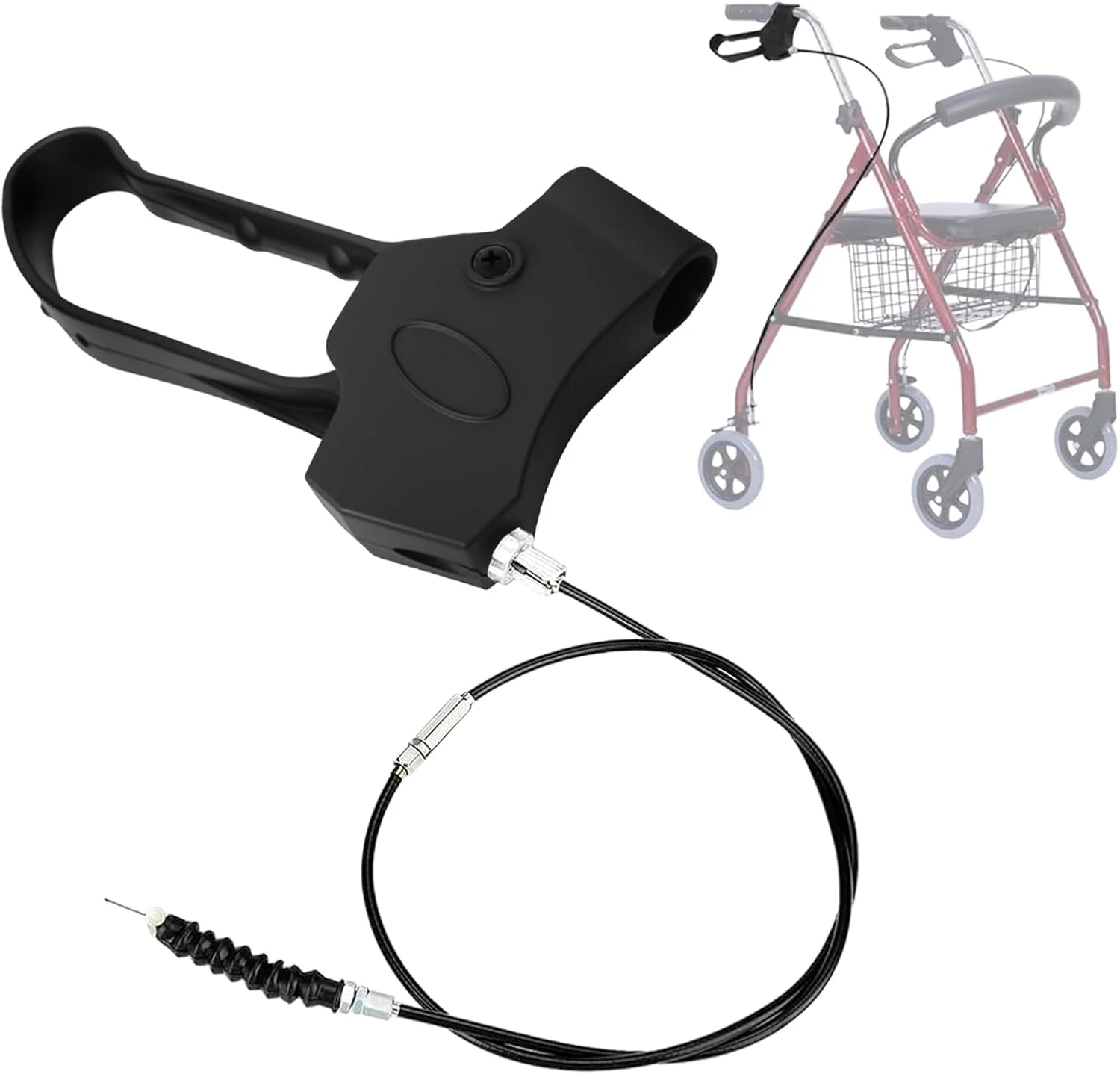 دسته ترمز رولیتور با مجموعه کابل 45 اینچی، جایگزینی برای واکر چرخدار، ویلچر حمل و نقل، اسکوتر زانو متحرک، لوازم جانبی افراد ناتوان و سالمند دسته ترمز رولیتور با مجموعه کابل 45 اینچی، جایگزینی برای واکر چرخدار، ویلچر حمل و نقل، اسکوتر زانو متحرک، لوازم جانبی افراد ناتوان و سالمند