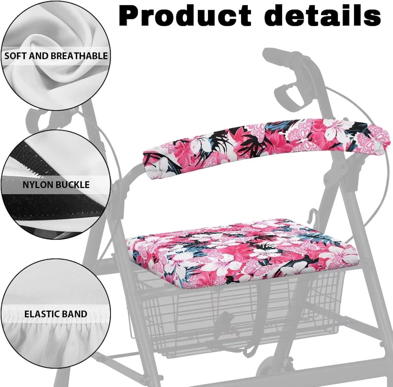 روکش صندلی واکر Cugasmaru طرح گل های گرمسیری، هدیه ای برای سالمندان در آسایشگاه، لوازم جانبی رولیتور برای بانوان، محافظ نرم و کشسان، روکش واکر، لوازم جانبی رولیتور نرم، طرح مد روز روکش صندلی واکر Cugasmaru طرح گل های گرمسیری، هدیه ای برای سالمندان در آسایشگاه، لوازم جانبی رولیتور برای بانوان، محافظ نرم و کشسان، روکش واکر، لوازم جانبی رولیتور نرم، طرح مد روز