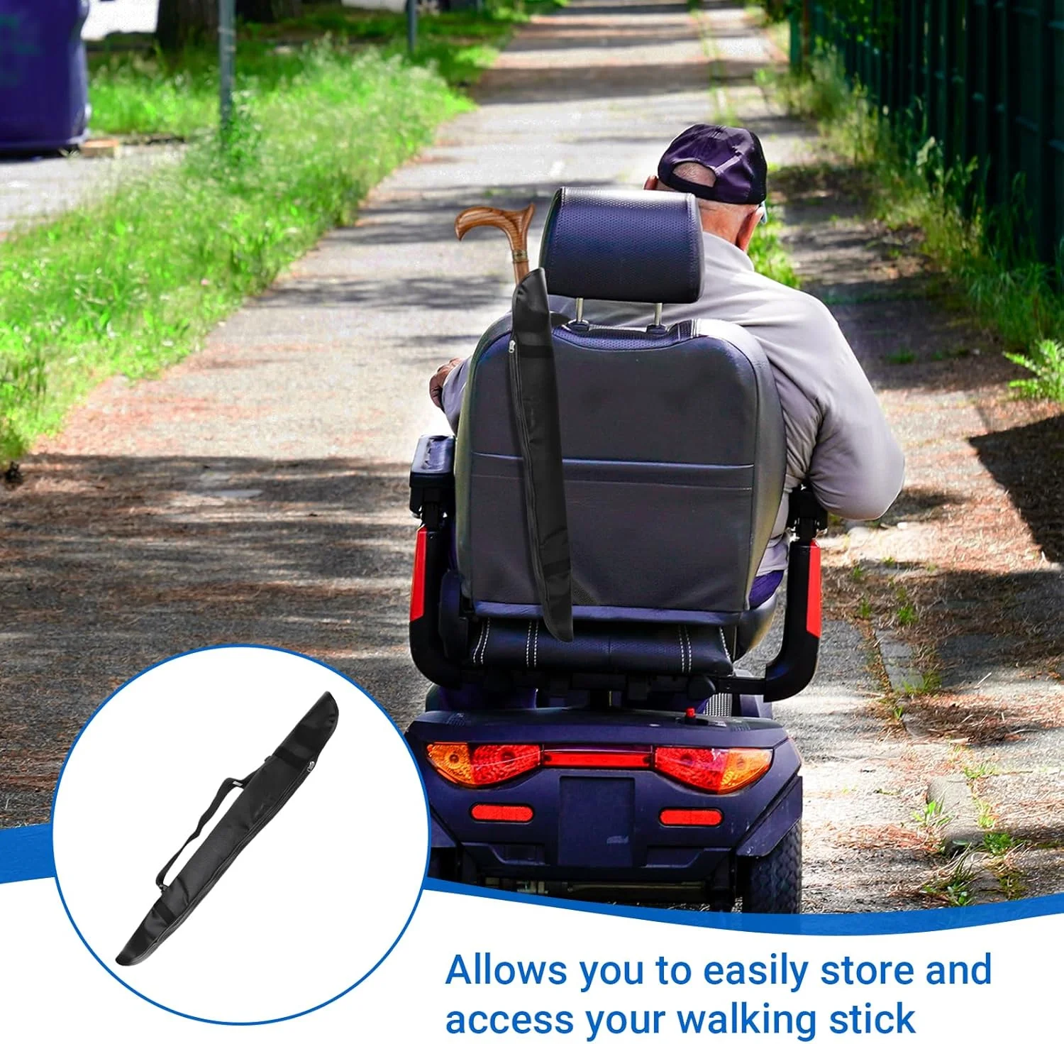 نگهدارنده عصا CHOYTONG برای اسکوتر، ویلچر برقی و صندلی چرخدار - کیف حمل عصا و چتر جهانی، لوازم جانبی کمک حرکتی برای نگهداری عصا، چوب زیر بغل، چتر (طول 33 اینچ) نگهدارنده عصا CHOYTONG برای اسکوتر، ویلچر برقی و صندلی چرخدار - کیف حمل عصا و چتر جهانی، لوازم جانبی کمک حرکتی برای نگهداری عصا، چوب زیر بغل، چتر (طول 33 اینچ)