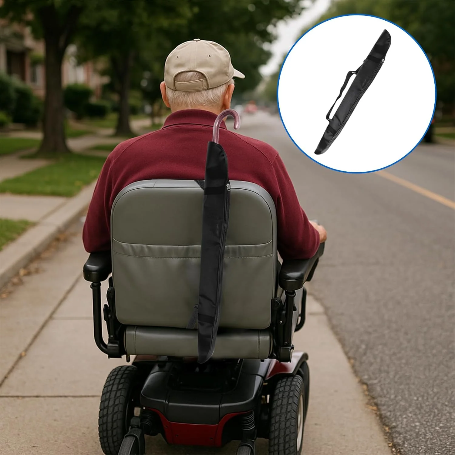 نگهدارنده عصا CHOYTONG برای اسکوتر، ویلچر برقی و صندلی چرخدار - کیف حمل عصا و چتر جهانی، لوازم جانبی کمک حرکتی برای نگهداری عصا، چوب زیر بغل، چتر (طول 33 اینچ) نگهدارنده عصا CHOYTONG برای اسکوتر، ویلچر برقی و صندلی چرخدار - کیف حمل عصا و چتر جهانی، لوازم جانبی کمک حرکتی برای نگهداری عصا، چوب زیر بغل، چتر (طول 33 اینچ)