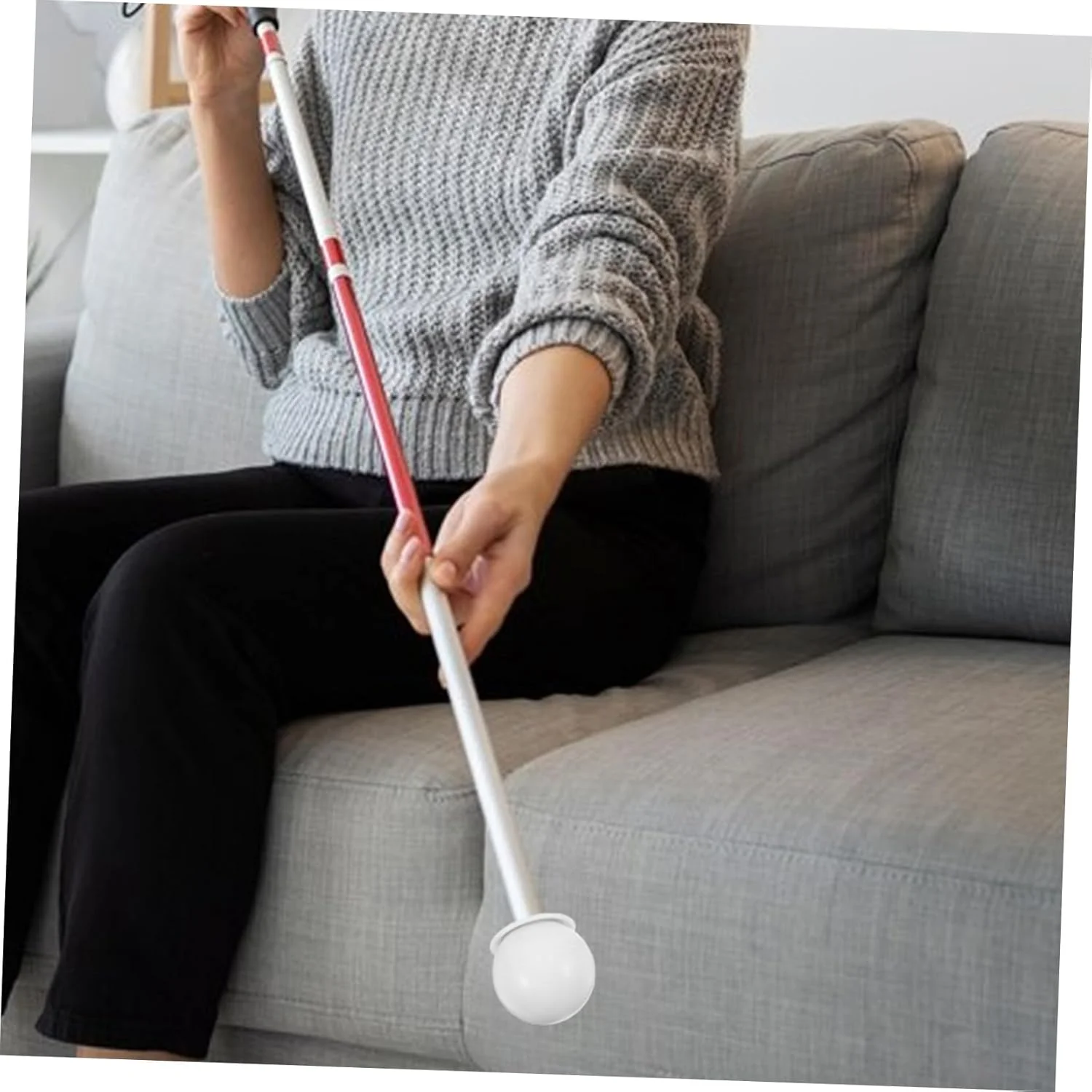 نوک عصای غلتکی ERINGOGO، پد پلاستیکی عصا برای افراد نابینا، تقویت کننده ثبات عصا، سفید، مناسب برای استفاده در داخل و خارج از منزل نوک عصای غلتکی ERINGOGO، پد پلاستیکی عصا برای افراد نابینا، تقویت کننده ثبات عصا، سفید، مناسب برای استفاده در داخل و خارج از منزل