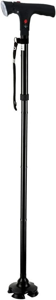 عصای تاشو Delopik با آلارم و چراغ LED، عصای پیاده روی با قابلیت تنظیم ارتفاع برای مردان و زنان، آلیاژ آلومینیومی، کمک حرکتی تعادلی، عصای تاشو عصای تاشو Delopik با آلارم و چراغ LED، عصای پیاده روی با قابلیت تنظیم ارتفاع برای مردان و زنان، آلیاژ آلومینیومی، کمک حرکتی تعادلی، عصای تاشو