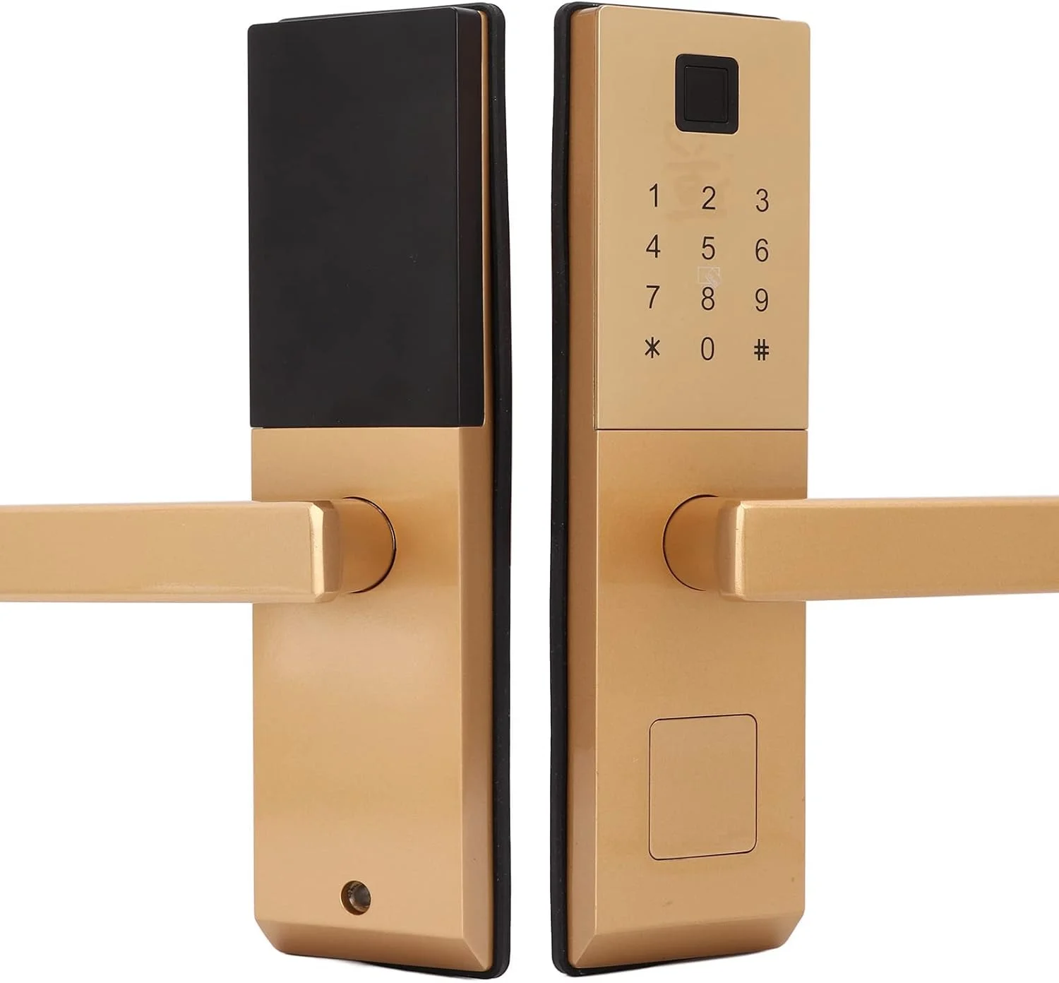 قفل اثر انگشتی درب با دستگیره، قفل الکترونیکی درب با رمز عبور، قفل اهرمی، ضد آب، ضد سرقت، قفل امنیتی با کلید برای خانه، اداره، آپارتمان