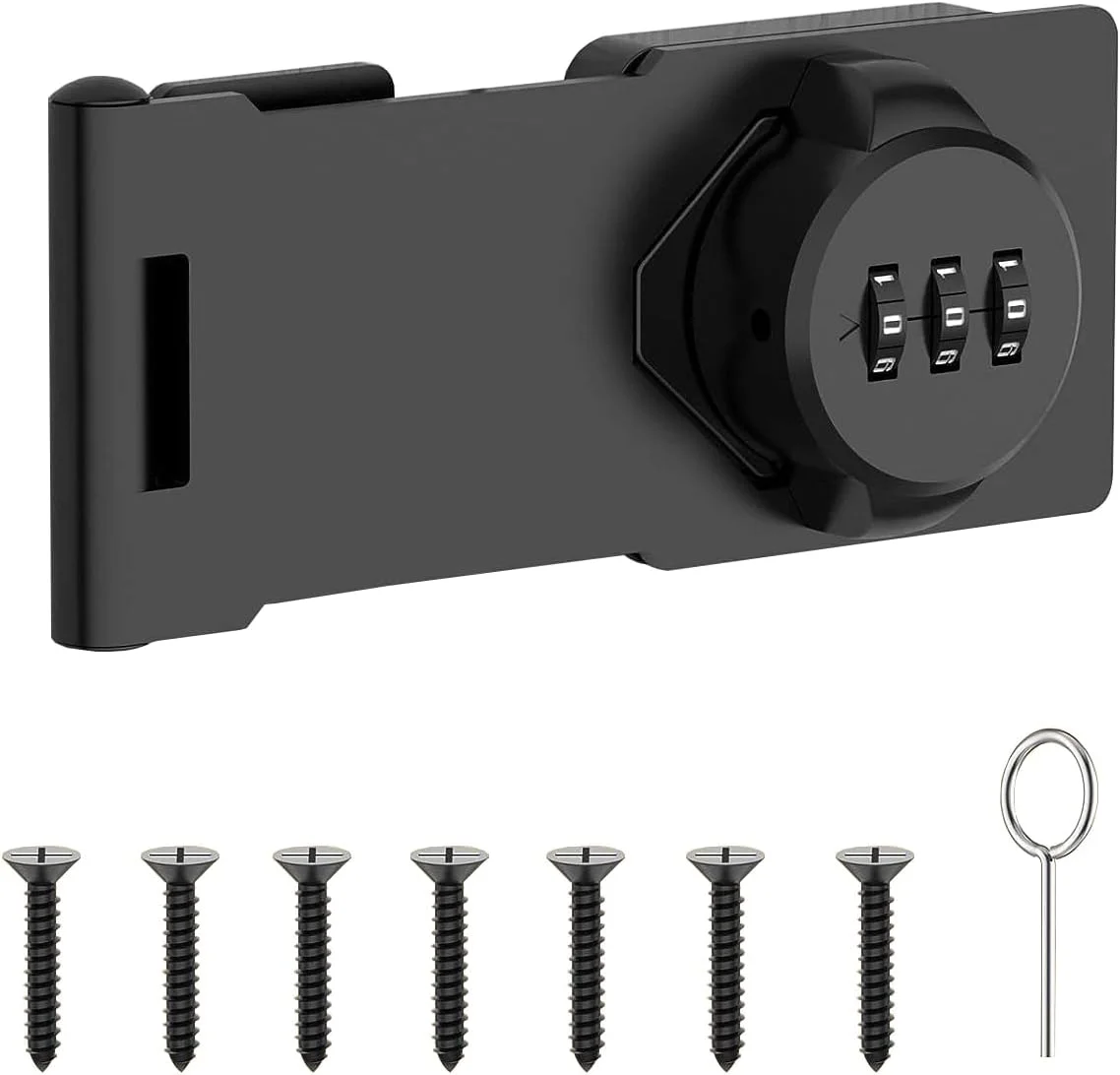 قفل چرخشی رمزدار مکانیکی Exrp، قفل کشویی امنیتی درب برای درهای کوچک، کابینت ها، درهای انبار، حمام، فضای باز، گاراژ، باغ