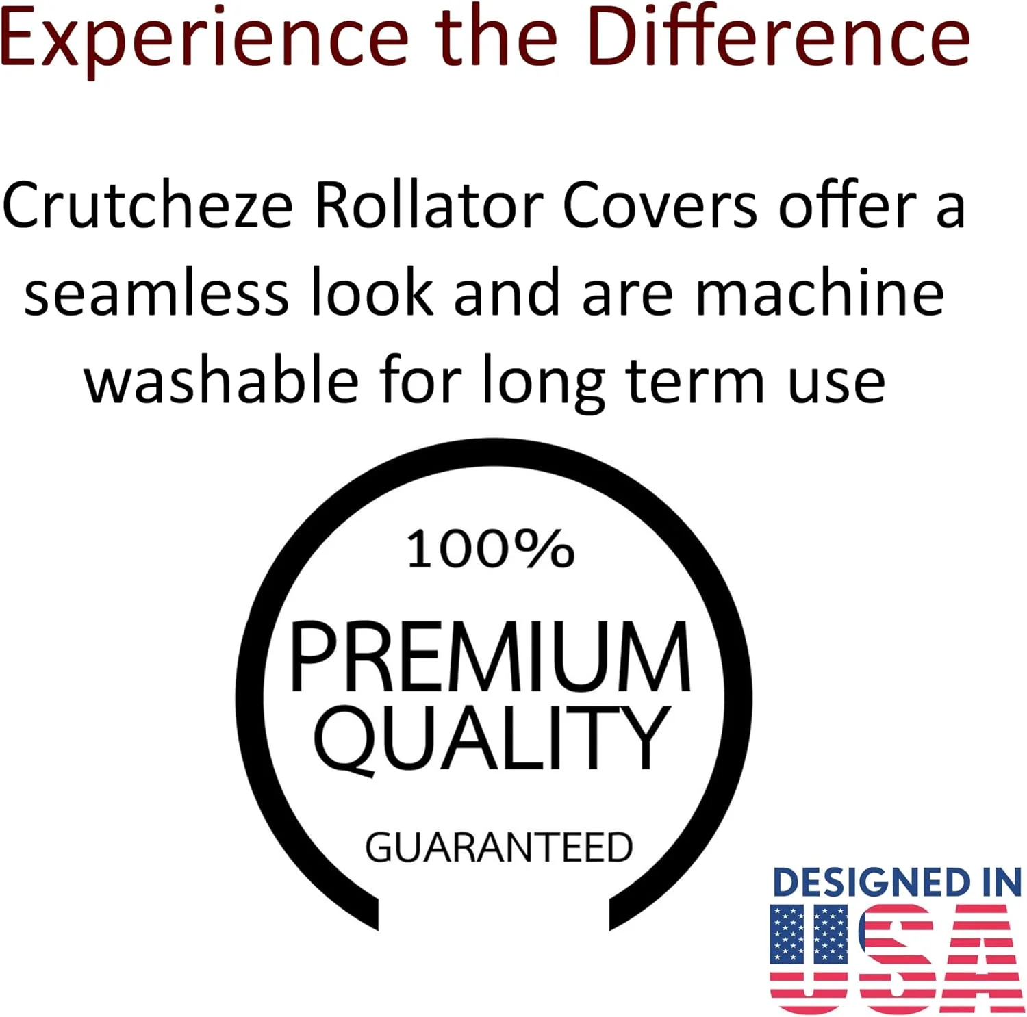 روکش صندلی و پشتی رولیتور Crutcheze ساخت آمریکا | لوازم جانبی مد روز - واکرهای صندلی دار برای سالمندان (طرح پر طاووس)