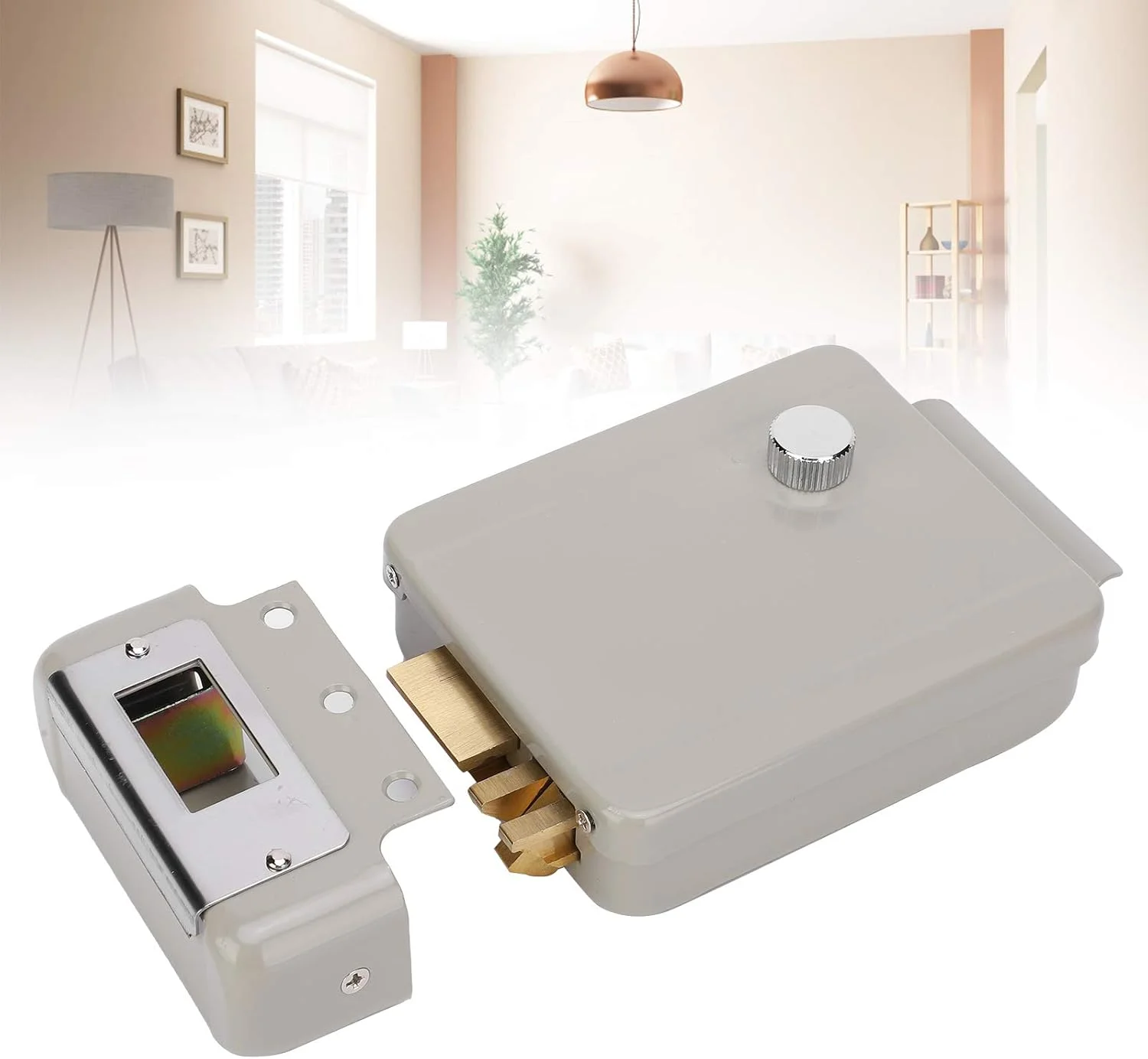 قفل الکترومغناطیسی درب، قفل درب الکترونیکی 2 سیمه 9 تا 12 ولت، ضد سرقت با نرخ خرابی پایین برای درب های آهنی