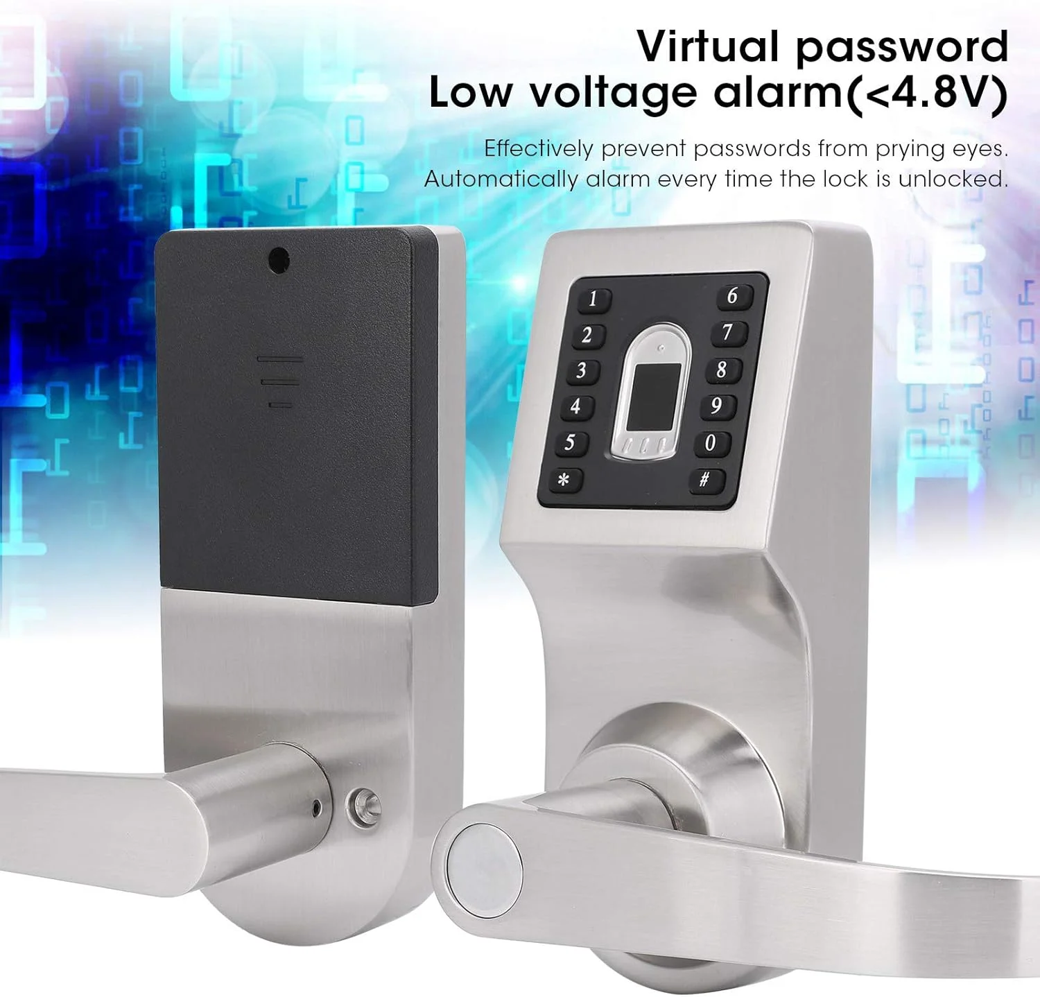 قفل درب الکترونیکی، قفل درب هوشمند، آلیاژ روی ضد سرقت برای ساختمان اداری تجاری، ساختمان مسکونی، آپارتمان