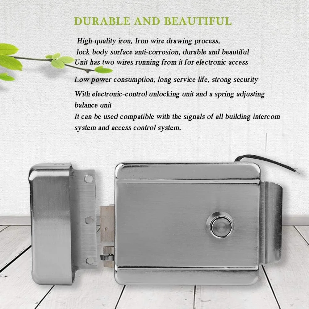 قفل زبانه برقی درب، قفل امنیتی ضد دستکاری برقی، قفل بی‌صدا ضد سرقت هوشمند خانگی، سیستم کنترل دسترسی درب DC12V l 8V امنیت خانگی برای درب‌های چوبی، آهنی و استیل