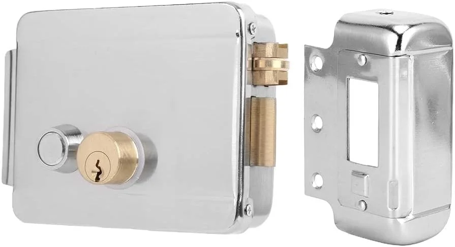 قفل برقی دو سر، 12 ولت راست بازشو، قفل درب ضد سرقت بادوام برای خانه ها، دروازه ها، کارخانه ها، انبارها، هتل ها