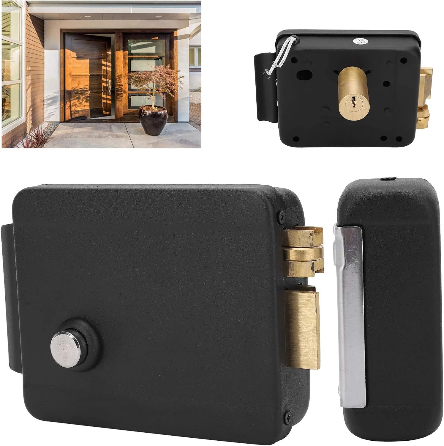 قفل درب برقی، لوازم جانبی درب امنیتی هوشمند، قفل درب ضد سرقت، قفل درب ایمنی ورودی آهنی، استفاده آسان، بادوام