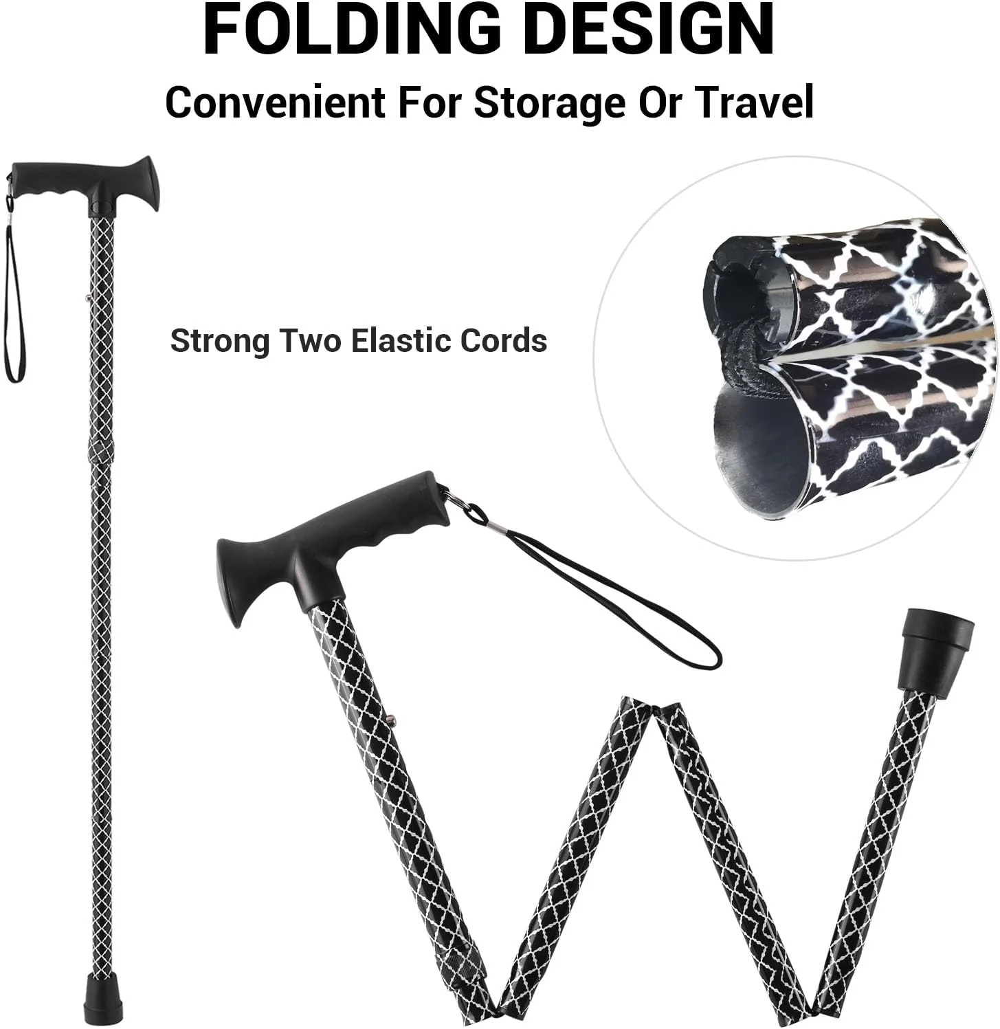 عصای تاشو CLOKTA - عصای پیاده روی برای مردان و زنان - طرح گلدار، تاشو، سبک وزن، قابل تنظیم، عصای دستی قابل حمل - عصا برای سالمندان و بزرگسالان، عصای پیاده روی با دسته T راحت عصای تاشو CLOKTA - عصای پیاده روی برای مردان و زنان - طرح گلدار، تاشو، سبک وزن، قابل تنظیم، عصای دستی قابل حمل - عصا برای سالمندان و بزرگسالان، عصای پیاده روی با دسته T راحت