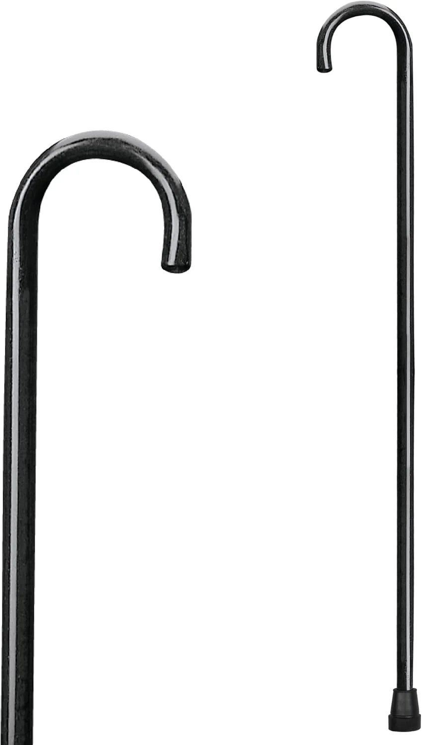 Carex Round Handle Wood Cane - Wooden Walking Cane with Rubber Tip - Fashionable, Traditional Style Walking Stick for Men and Women, 36 Inch Height, 1 Inch Diameter, Black Carex Round Handle Wood Cane - Wooden Walking Cane with Rubber Tip - Fashionable, Traditional Style Walking Stick for Men and Women, 36 Inch Height, 1 Inch Diameter, Black