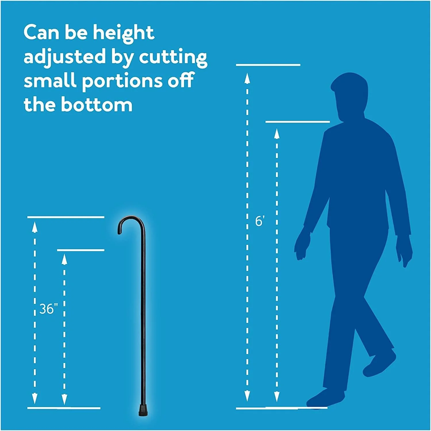 عصای چوبی دسته گرد Carex با روکش گردویی - عصای پیاده روی با نوک لاستیکی - عصای پیاده روی شیک و سنتی برای آقایان و بانوان، ارتفاع 91 سانتی متر، قطر 2.2 سانتی متر، مشکی، 2.2 سانتی متر عصای چوبی دسته گرد Carex با روکش گردویی - عصای پیاده روی با نوک لاستیکی - عصای پیاده روی شیک و سنتی برای آقایان و بانوان، ارتفاع 91 سانتی متر، قطر 2.2 سانتی متر، مشکی، 2.2 سانتی متر