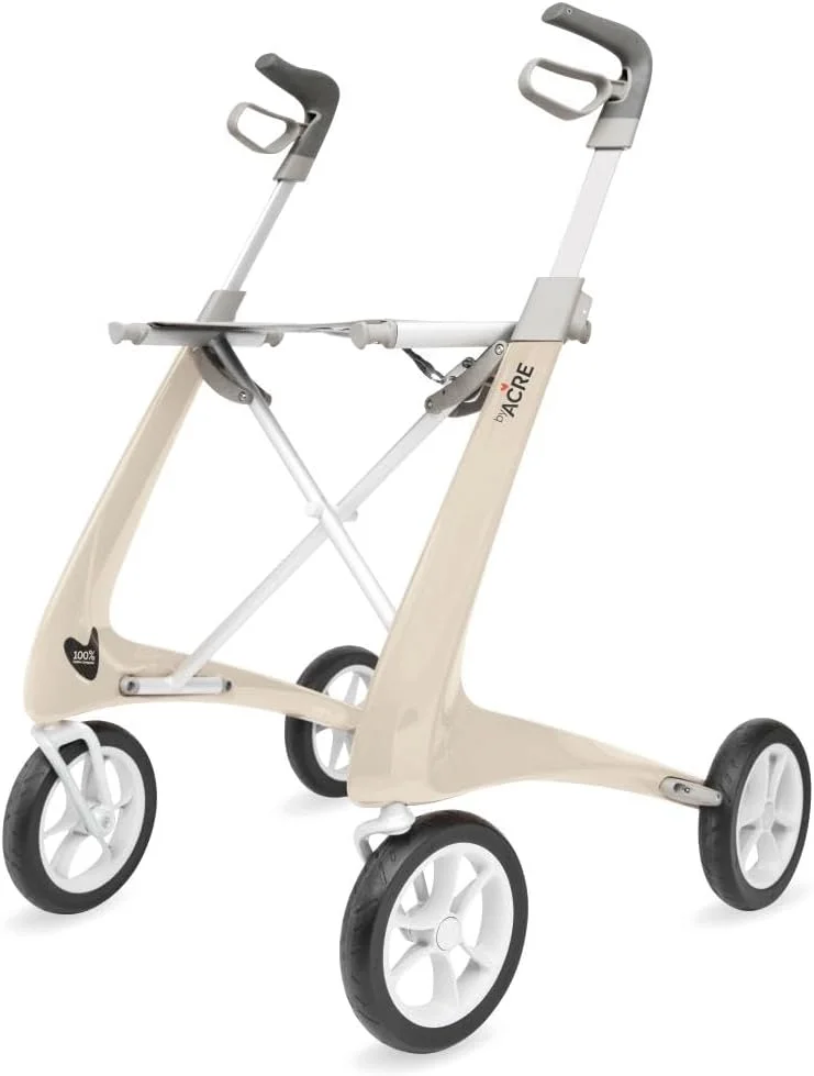 رولیتور فوق سبک کربنی byACRE با کیف سازمان دهنده، مسیر فشرده، صندلی 40.6 در 55.8 سانتی متر (عرض x ارتفاع)، سفید صدفی رولیتور فوق سبک کربنی byACRE با کیف سازمان دهنده، مسیر فشرده، صندلی 40.6 در 55.8 سانتی متر (عرض x ارتفاع)، سفید صدفی