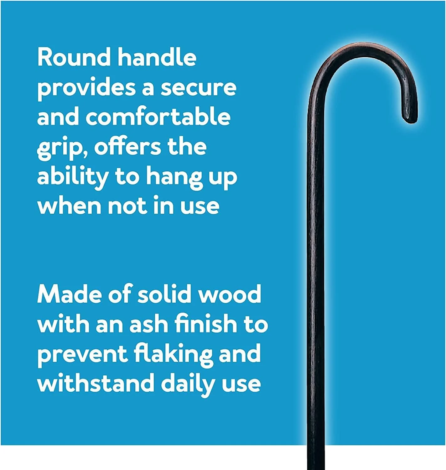 عصای چوبی دسته گرد Carex با روکش گردویی - عصای پیاده روی با نوک لاستیکی - عصای پیاده روی شیک و سنتی برای آقایان و بانوان، ارتفاع 91 سانتی متر، قطر 2.2 سانتی متر، مشکی، 2.2 سانتی متر عصای چوبی دسته گرد Carex با روکش گردویی - عصای پیاده روی با نوک لاستیکی - عصای پیاده روی شیک و سنتی برای آقایان و بانوان، ارتفاع 91 سانتی متر، قطر 2.2 سانتی متر، مشکی، 2.2 سانتی متر