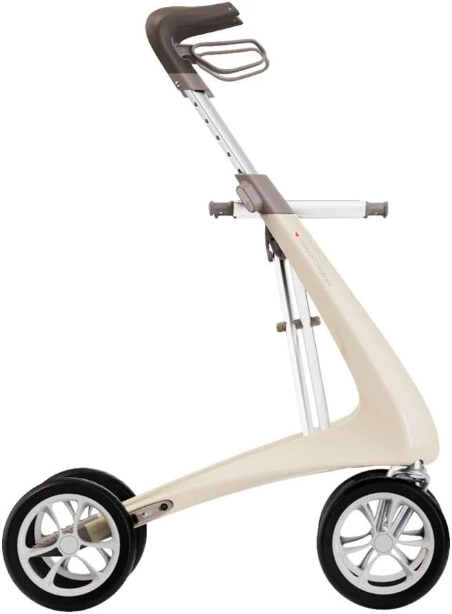 رولیتور فوق سبک کربنی byACRE با کیف سازمان دهنده، مسیر فشرده، صندلی 40.6 در 55.8 سانتی متر (عرض x ارتفاع)، سفید صدفی