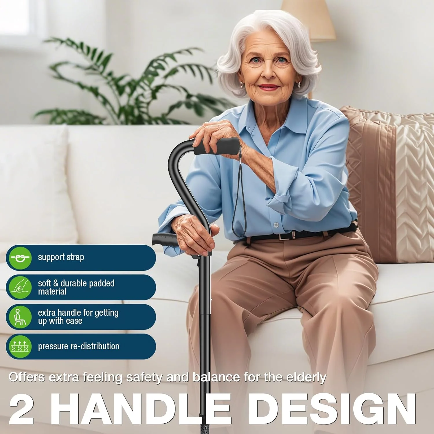 عصای پیاده روی Ciavca برای زنان و مردان، عصای چهارپایه تاشو قابل تنظیم، عصاهای پیاده روی سنگین برای تعادل سالمندان، تاشو، عصای خودایستای سبک وزن با دسته دوم و پایه 4 شاخه عصای پیاده روی Ciavca برای زنان و مردان، عصای چهارپایه تاشو قابل تنظیم، عصاهای پیاده روی سنگین برای تعادل سالمندان، تاشو، عصای خودایستای سبک وزن با دسته دوم و پایه 4 شاخه