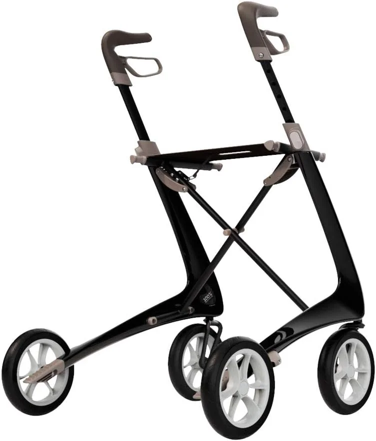 byACRE Carbon Ultralight Rollator Walker with Organizer Bag, Black, Regular Track byACRE Carbon Ultralight Rollator Walker with Organizer Bag, Black, Regular Track