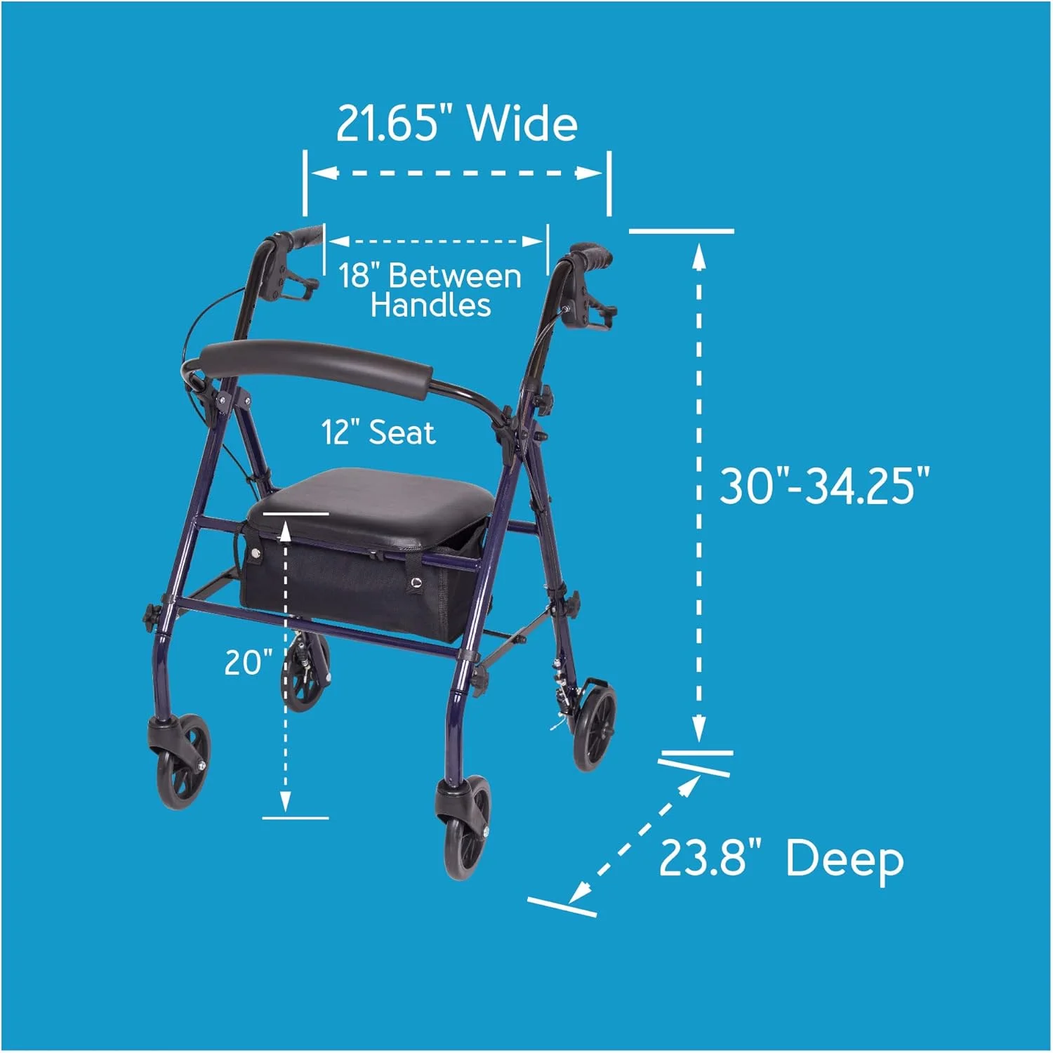 رولیتور واکر فولادی کرکس با صندلی و چرخ - واکر چرخ دار برای سالمندان - واکر تا وزن 158 کیلوگرم را تحمل می کند، تاشو، برای افراد با قد 152 تا 185 سانتی متر، واکر با چرخ رولیتور واکر فولادی کرکس با صندلی و چرخ - واکر چرخ دار برای سالمندان - واکر تا وزن 158 کیلوگرم را تحمل می کند، تاشو، برای افراد با قد 152 تا 185 سانتی متر، واکر با چرخ