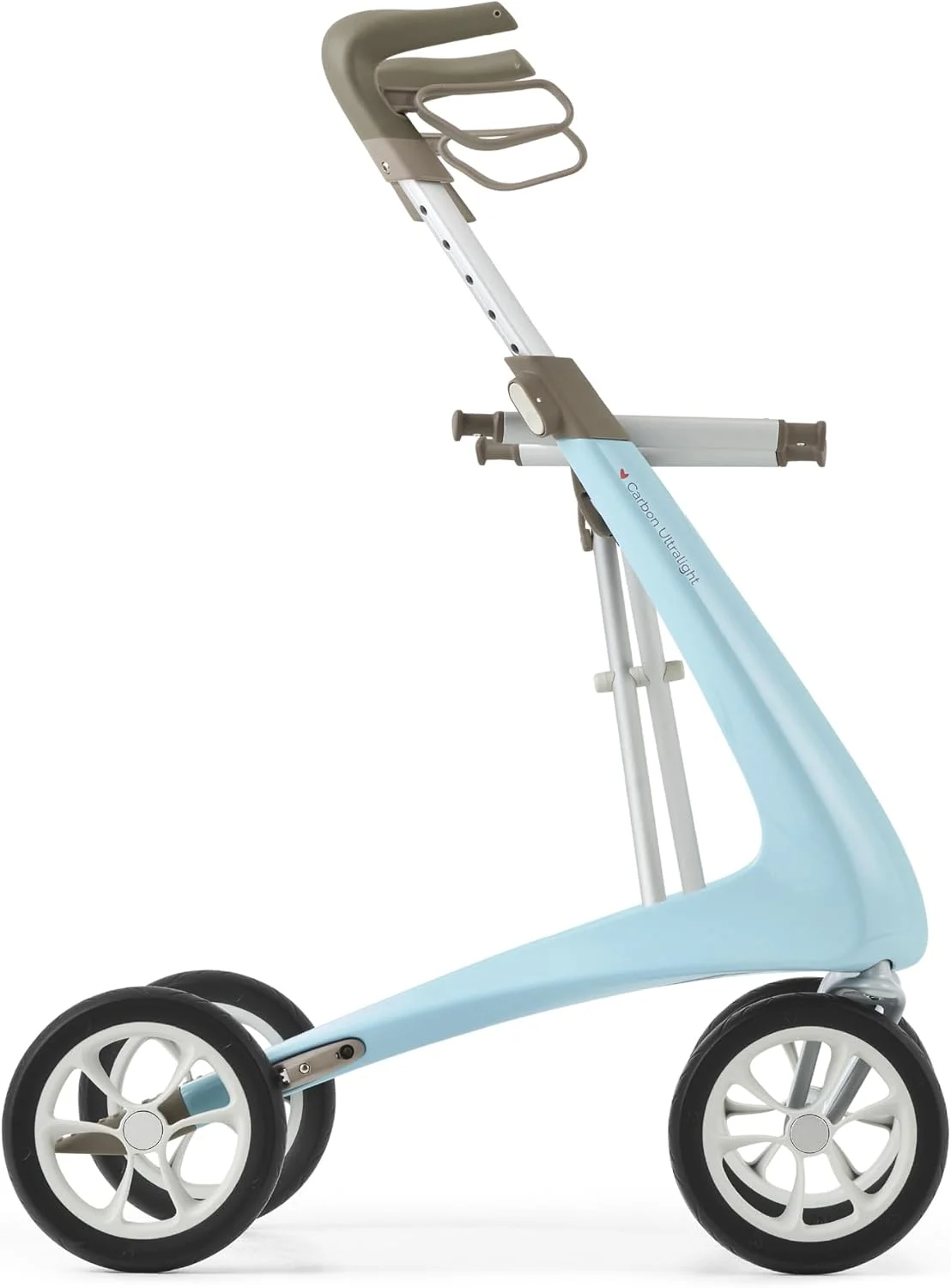 رولیتور کربنی فوق سبک byACRE - سبک‌ترین رولیتور کربنی جهان - فقط 4.8 کیلوگرم | مناسب برای استفاده در داخل و خارج از منزل | تاشو با صندلی و حمل آسان (آبی صبحگاهی، سایز کوچک)