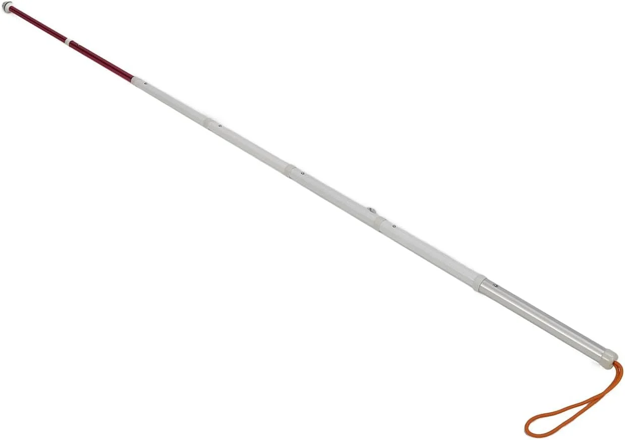 عصای نابینایان تاشو BusoTh، عصای پیاده روی تلسکوپی نابینایان ضد لغزش و ضد ضربه برای افراد نابینا، عصای ضد ضربه بازتابنده با کیف نگهداری برای افراد کم بینا، BusoThh04qbr58oi