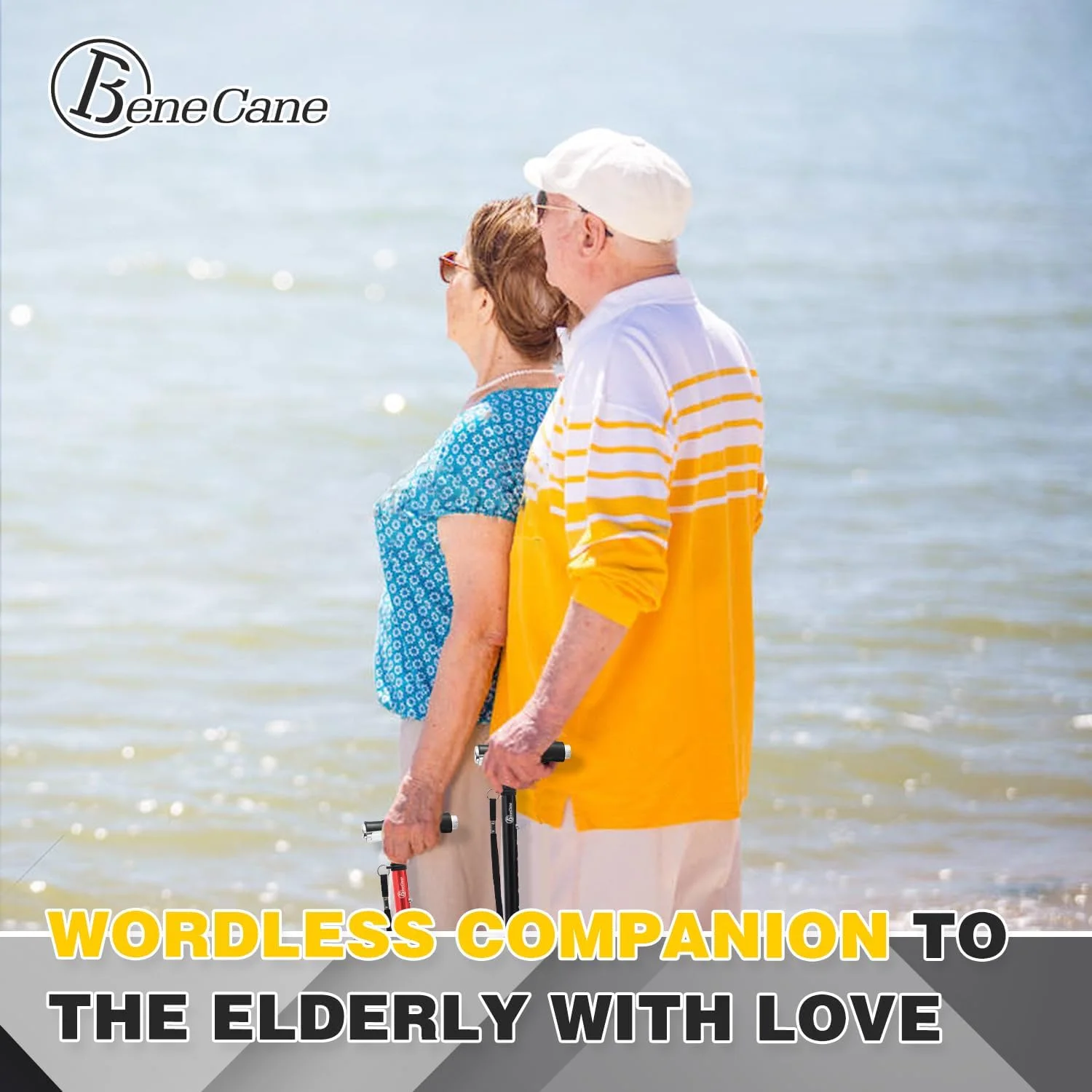 عصای پیاده روی BeneCane برای زنان، عصای تاشو برای مردان با دو چراغ ال ای دی، عصای چهار پایه با پایه پایدار، عصای پیاده روی سبک و قابل تنظیم عصای پیاده روی BeneCane برای زنان، عصای تاشو برای مردان با دو چراغ ال ای دی، عصای چهار پایه با پایه پایدار، عصای پیاده روی سبک و قابل تنظیم