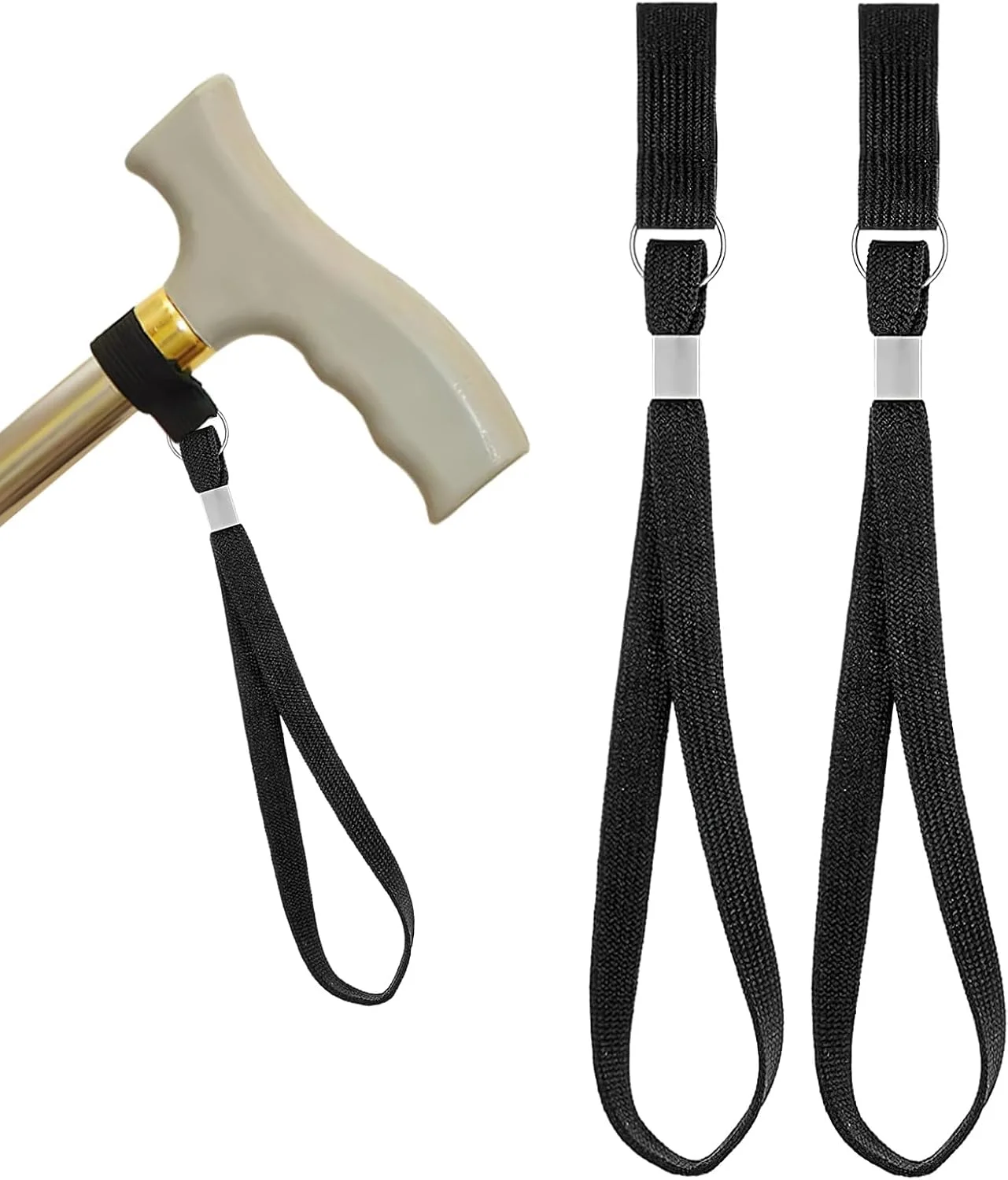 مچ بند عصا BIVOFU، بند مچ برای عصاهای پیاده روی - لوازم جانبی برای عصا زیر بغل و عصا - طراحی محکم و قابل تنظیم - ایده آل برای سالمندان و معلولین