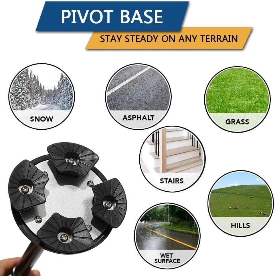 عصای تاشو پیاده روی AWH با چراغ LED برای آقایان و بانوان - عصای آلومینیومی سبک وزن قابل تنظیم و تاشو، عصای ایستاده آزاد، نوک محوری برای سالمندان و بزرگسالان - مشکی عصای تاشو پیاده روی AWH با چراغ LED برای آقایان و بانوان - عصای آلومینیومی سبک وزن قابل تنظیم و تاشو، عصای ایستاده آزاد، نوک محوری برای سالمندان و بزرگسالان - مشکی