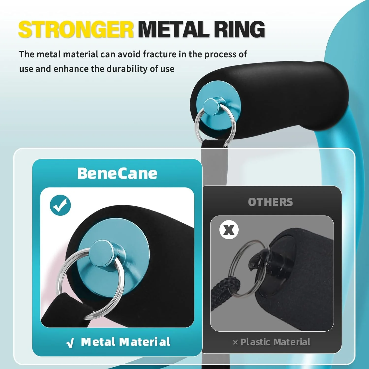 عصای پیاده روی BeneCane، عصای قابل تنظیم با دسته نرم و بالشتکی برای مردان و زنان، سبک وزن، راحت، با پایه ثبات بیشتر، کمک حرکتی برای مردان، زنان و سالمندان