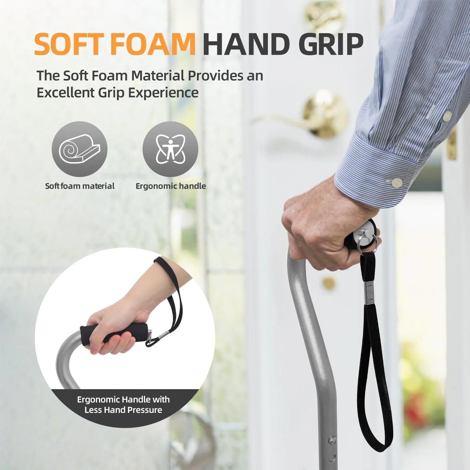 عصای پیاده روی قابل تنظیم BeneCane برای مردان و زنان با دسته نرم و بالشتکی - عصای سبک وزن و قابل حمل برای سالمندان و افراد مسن، عصای تاشو عصای پیاده روی قابل تنظیم BeneCane برای مردان و زنان با دسته نرم و بالشتکی - عصای سبک وزن و قابل حمل برای سالمندان و افراد مسن، عصای تاشو