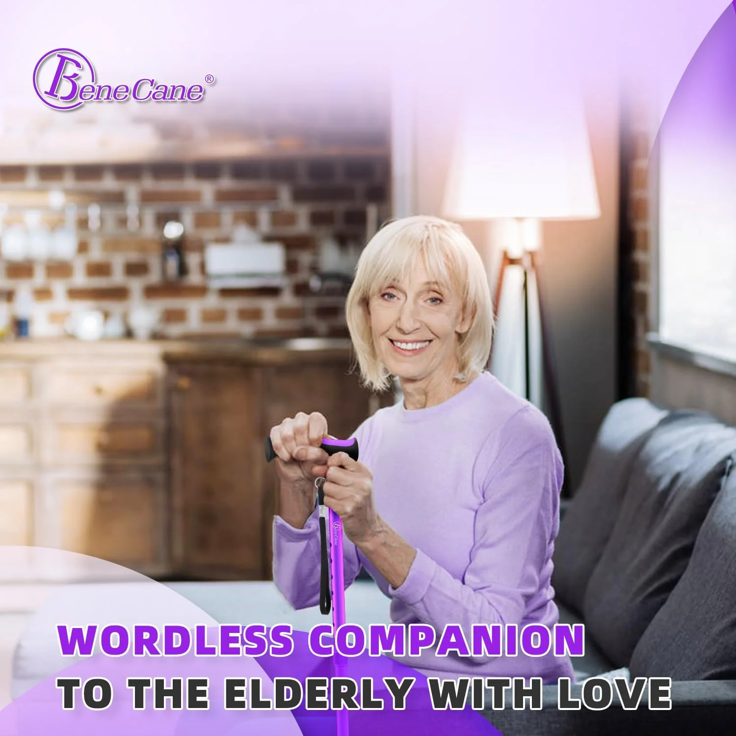 عصای پیاده روی BeneCane تاشو قابل تنظیم سبک و مقاوم برای مردان و زنان با دسته نرم TPR T شکل و کیف مسافرتی عصای پیاده روی BeneCane تاشو قابل تنظیم سبک و مقاوم برای مردان و زنان با دسته نرم TPR T شکل و کیف مسافرتی