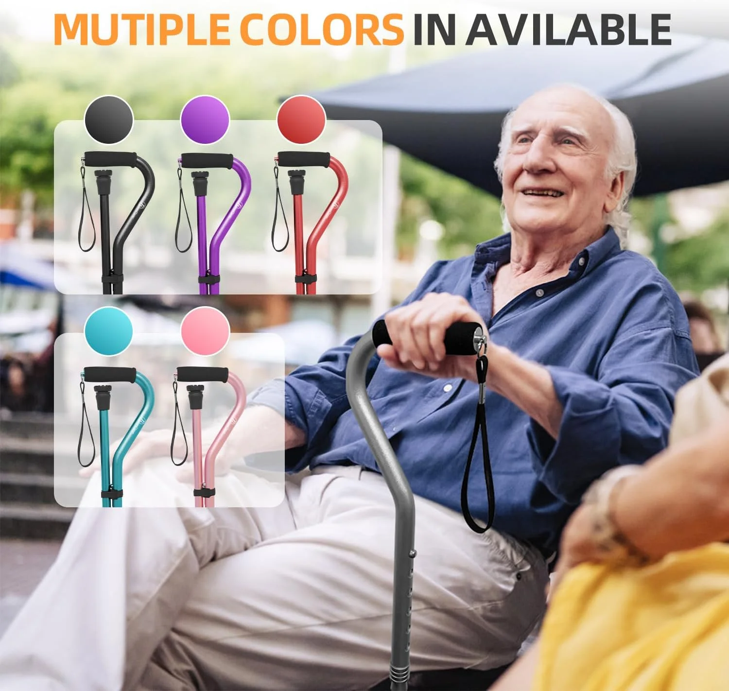 عصای پیاده روی قابل تنظیم BeneCane برای مردان و زنان با دسته نرم و بالشتکی - عصای سبک وزن و قابل حمل برای سالمندان و افراد مسن، عصای تاشو عصای پیاده روی قابل تنظیم BeneCane برای مردان و زنان با دسته نرم و بالشتکی - عصای سبک وزن و قابل حمل برای سالمندان و افراد مسن، عصای تاشو