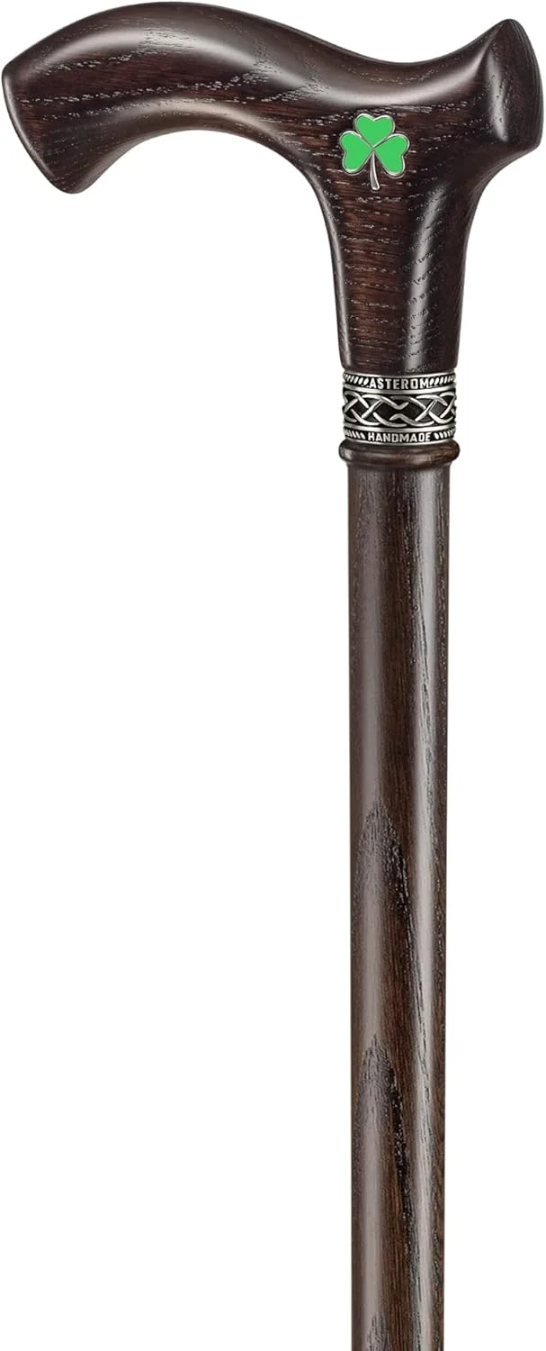 عصای پیاده روی دست ساز ایرلندی Asterom برای آقایان و بانوان - عصای چوبی منحصر به فرد - عصای پیاده روی شیک
