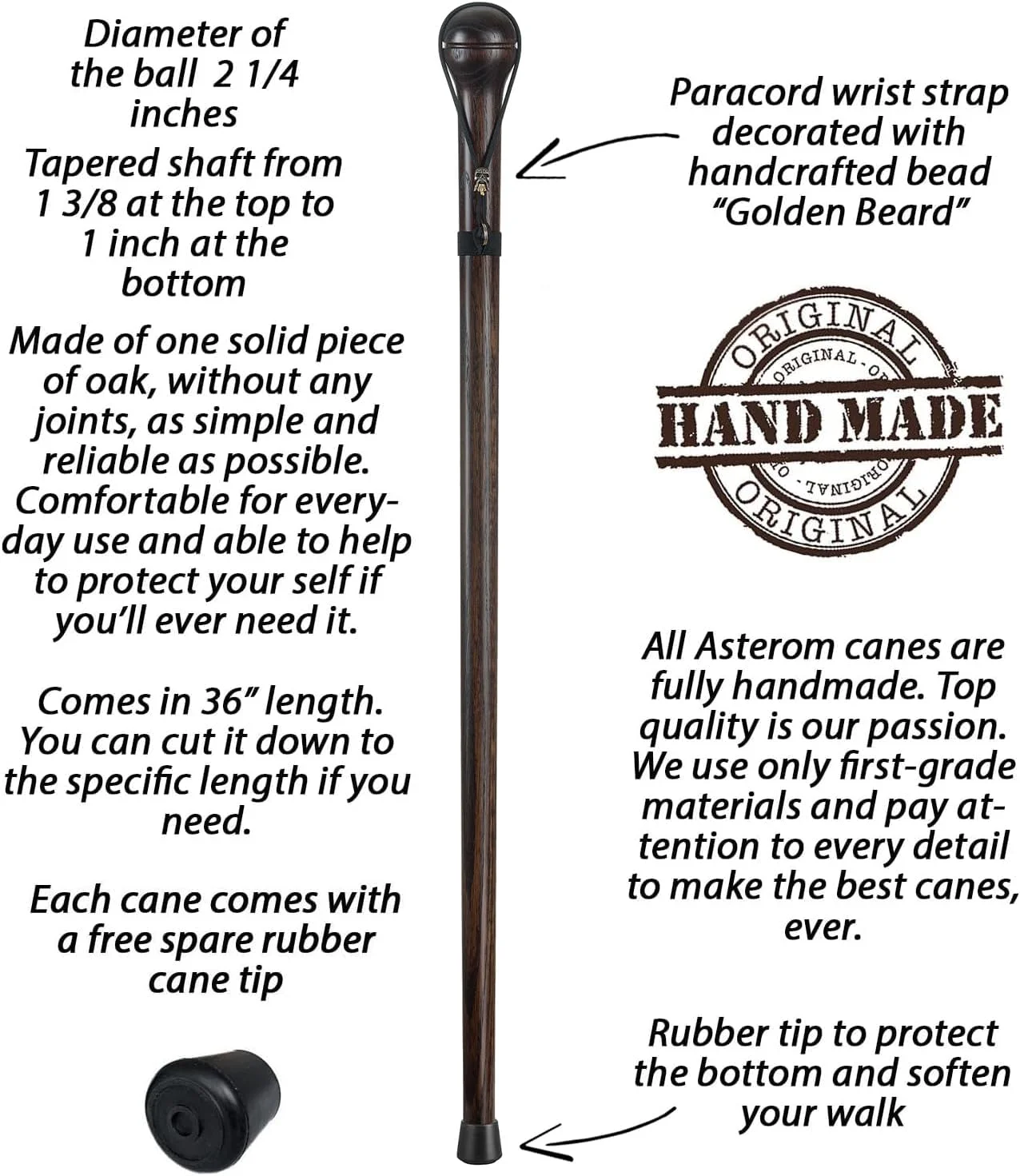 عصا چوبی پیاده روی استروم برای مردان و زنان