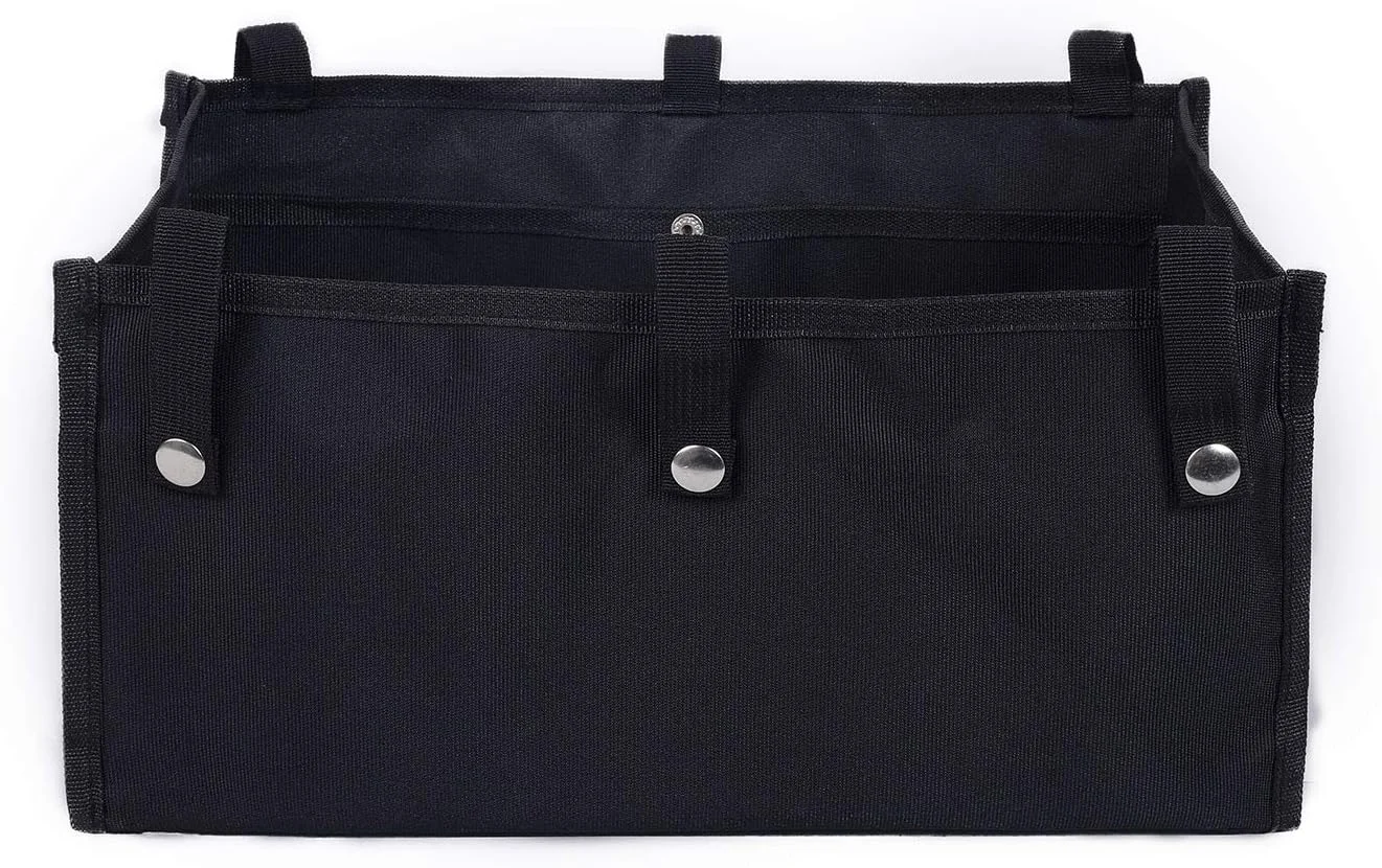 کیف بزرگ زیر نشیمنگاه واکر AROUY مناسب برای رولیتور چهار چرخ، کیف حمل و سازمان دهنده لوازم جانبی واکر برای سالمندان (مشکی، بزرگ)