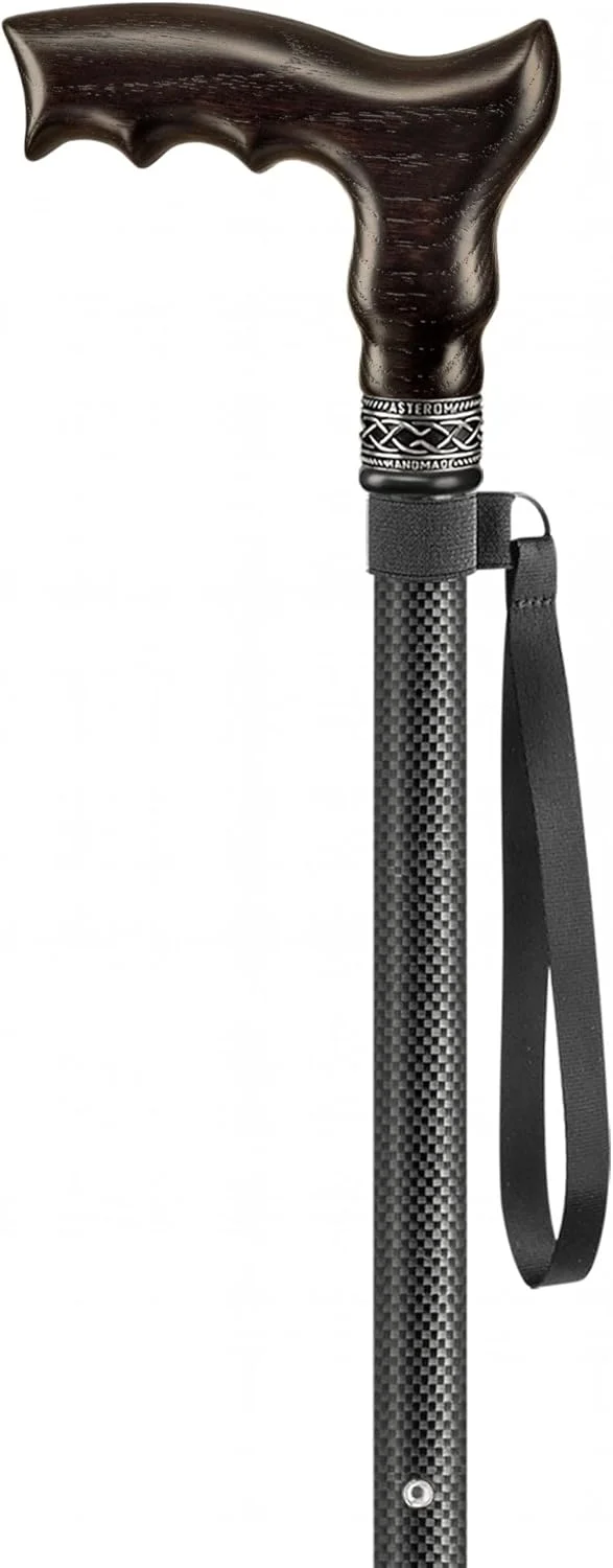 عصای فیبر کربن Asterom - سبک، ارگونومیک، قابل تنظیم - عصاهای پیاده روی برای آقایان و بانوان، عصای پیاده روی کربنی، عصاهای پیاده روی شیک برای سالمندان