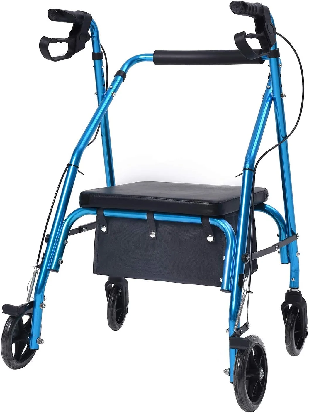 کیف بزرگ زیر نشیمنگاه واکر AROUY مناسب برای رولیتور چهار چرخ، کیف حمل و سازمان دهنده لوازم جانبی واکر برای سالمندان (مشکی، بزرگ)