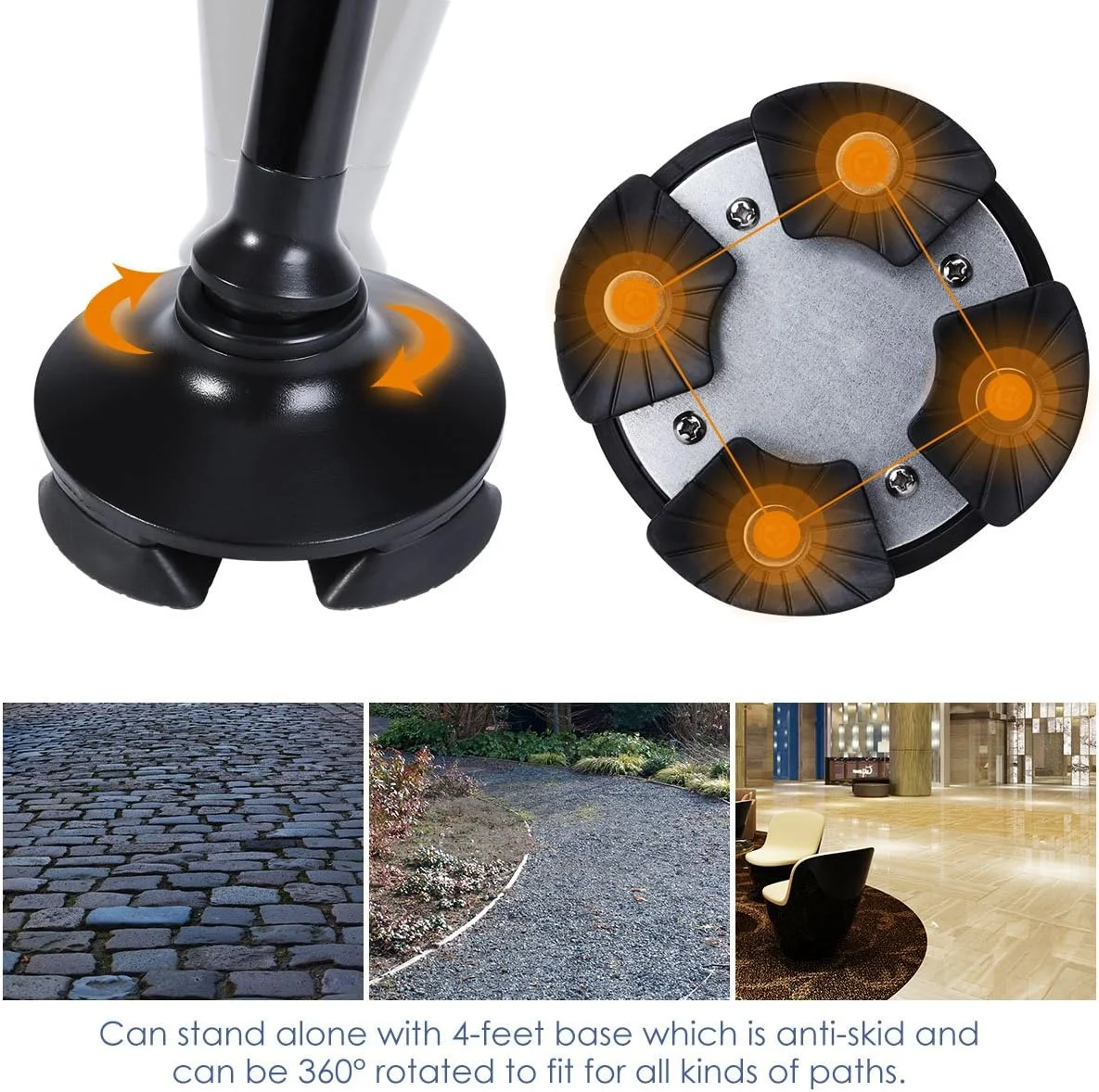 عصای تلسکوپی تاشو Artibetter با چراغ LED، عصای پیاده روی تاشو و قابل تنظیم با زنگ هشدار، هدیه ای برای پدران و مادران سالمند عصای تلسکوپی تاشو Artibetter با چراغ LED، عصای پیاده روی تاشو و قابل تنظیم با زنگ هشدار، هدیه ای برای پدران و مادران سالمند