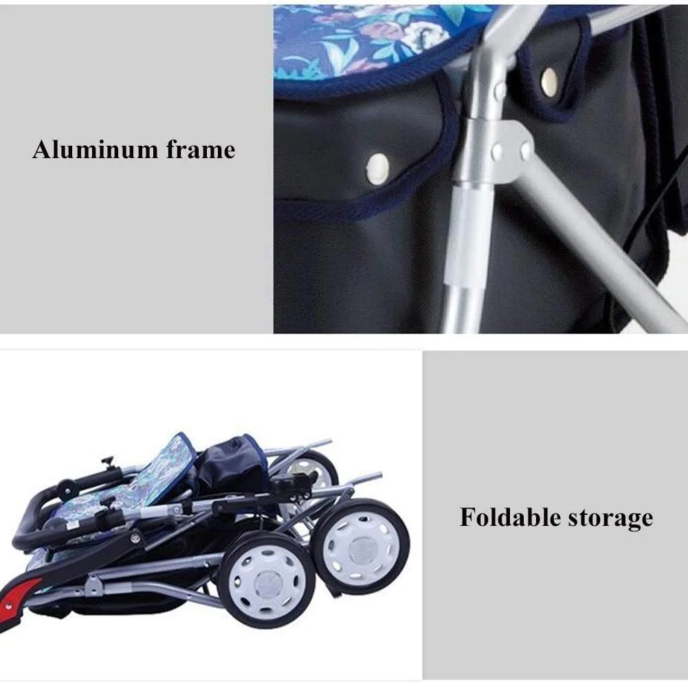 واکر آلومینیومی 4 چرخ با سبد خرید، قاب پیاده روی تاشو برای کمک به تحرک سالمندان، واکر چرخ دار با قابلیت تنظیم ارتفاع - سورپرایز کوچک واکر آلومینیومی 4 چرخ با سبد خرید، قاب پیاده روی تاشو برای کمک به تحرک سالمندان، واکر چرخ دار با قابلیت تنظیم ارتفاع - سورپرایز کوچک