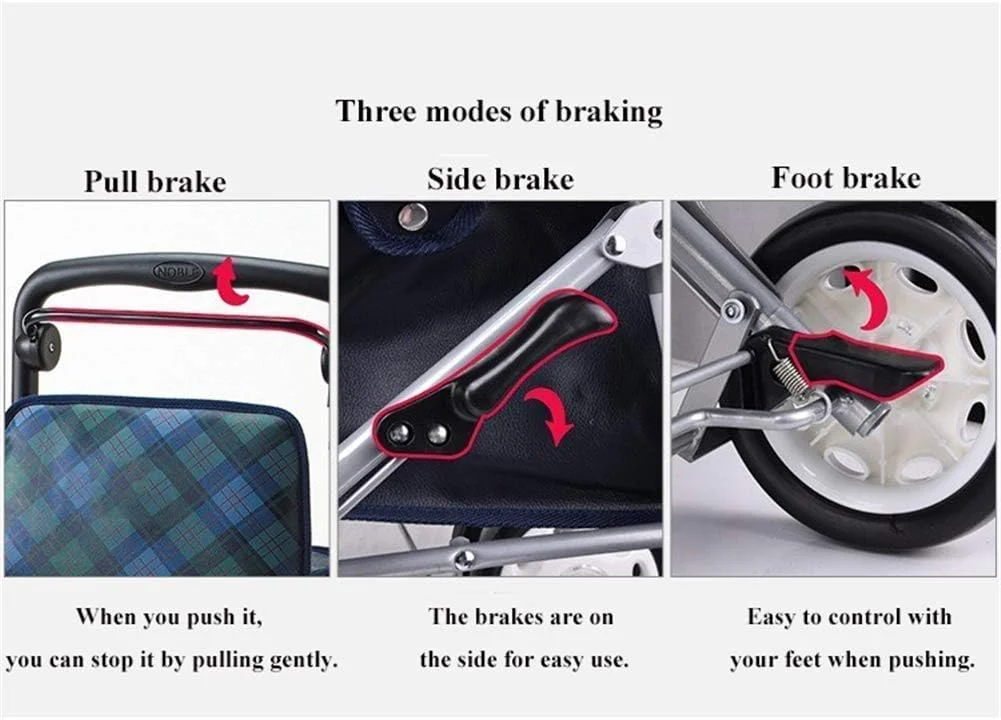 واکر آلومینیومی 4 چرخ با سبد خرید، قاب پیاده روی تاشو برای کمک به تحرک سالمندان، واکر چرخ دار با قابلیت تنظیم ارتفاع - سورپرایز کوچک واکر آلومینیومی 4 چرخ با سبد خرید، قاب پیاده روی تاشو برای کمک به تحرک سالمندان، واکر چرخ دار با قابلیت تنظیم ارتفاع - سورپرایز کوچک