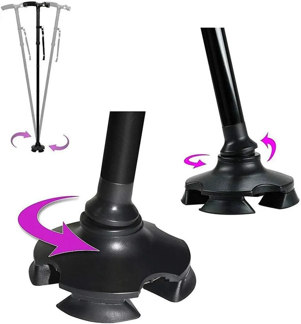 عصا پیاده روی آمافس، عصای تاشو با چراغ ال ای دی برای مردان و زنان، عصای پیاده روی قابل تنظیم برای سالمندان با دسته بالشتکی T و پایه چهارگانه چرخشی، مناسب برای منزل عصا پیاده روی آمافس، عصای تاشو با چراغ ال ای دی برای مردان و زنان، عصای پیاده روی قابل تنظیم برای سالمندان با دسته بالشتکی T و پایه چهارگانه چرخشی، مناسب برای منزل