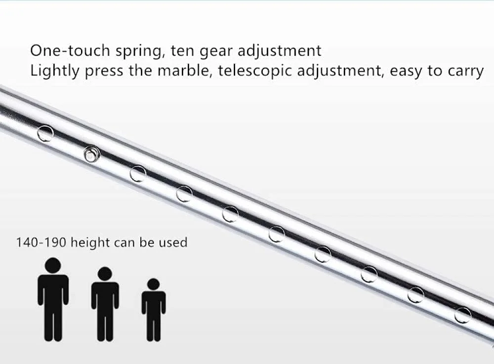 عصای سه پایه AKM، استیل ضد زنگ، سبک و مقاوم، کمک حرکتی با قابلیت تنظیم ارتفاع برای افراد مسن، سالمندان و معلولان