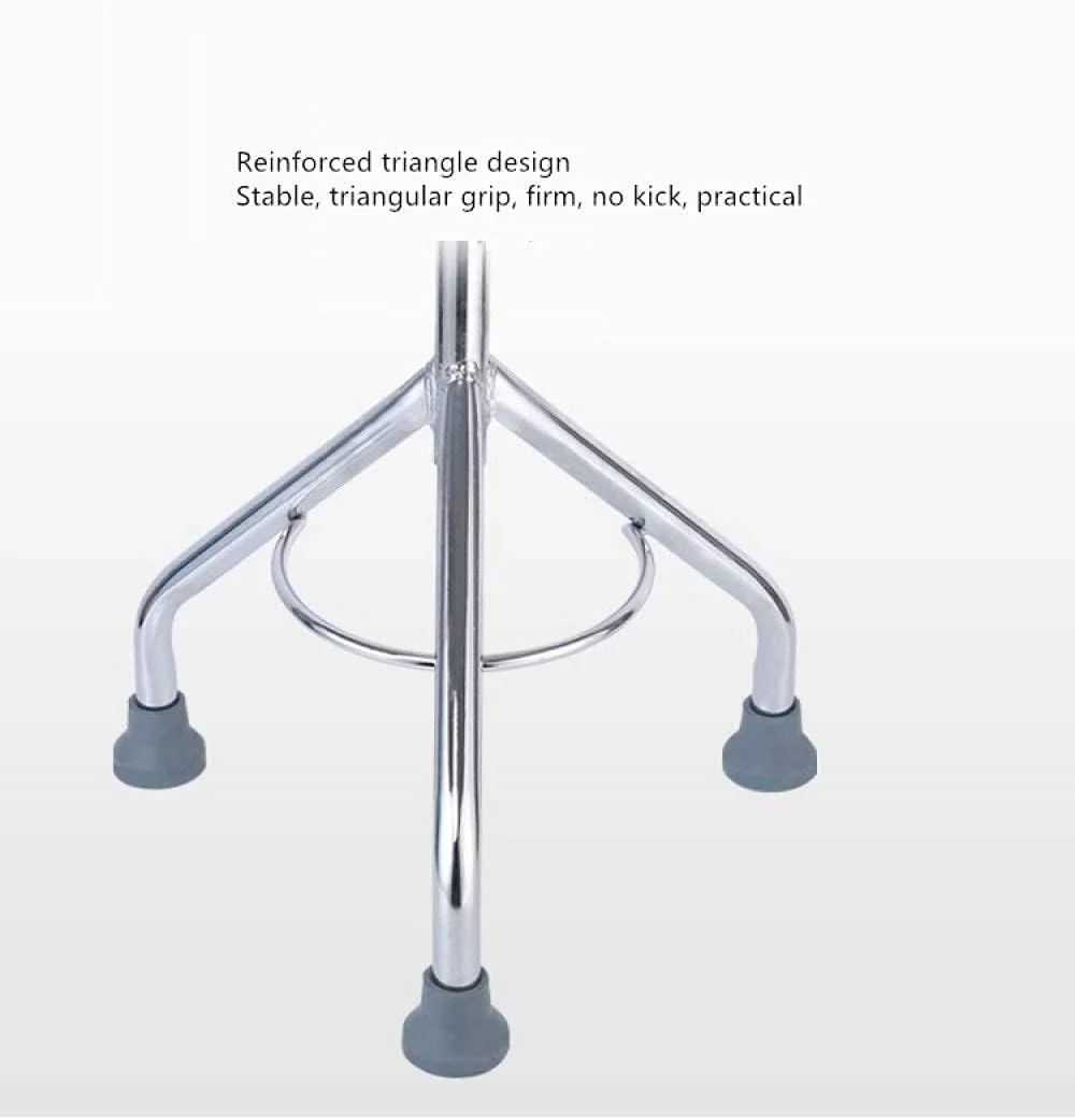 عصای سه پایه AKM، استیل ضد زنگ، سبک و مقاوم، کمک حرکتی با قابلیت تنظیم ارتفاع برای افراد مسن، سالمندان و معلولان
