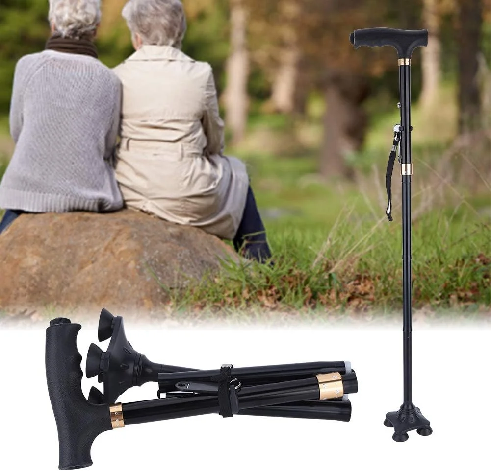 عصای پیاده روی ضد شوک، دسته های T راحت و سبک قابل تنظیم، عصای پیاده روی تاشو قابل حمل، برای پیاده روی در فضای باز، تعادل ویژه سالمندان عصای پیاده روی ضد شوک، دسته های T راحت و سبک قابل تنظیم، عصای پیاده روی تاشو قابل حمل، برای پیاده روی در فضای باز، تعادل ویژه سالمندان