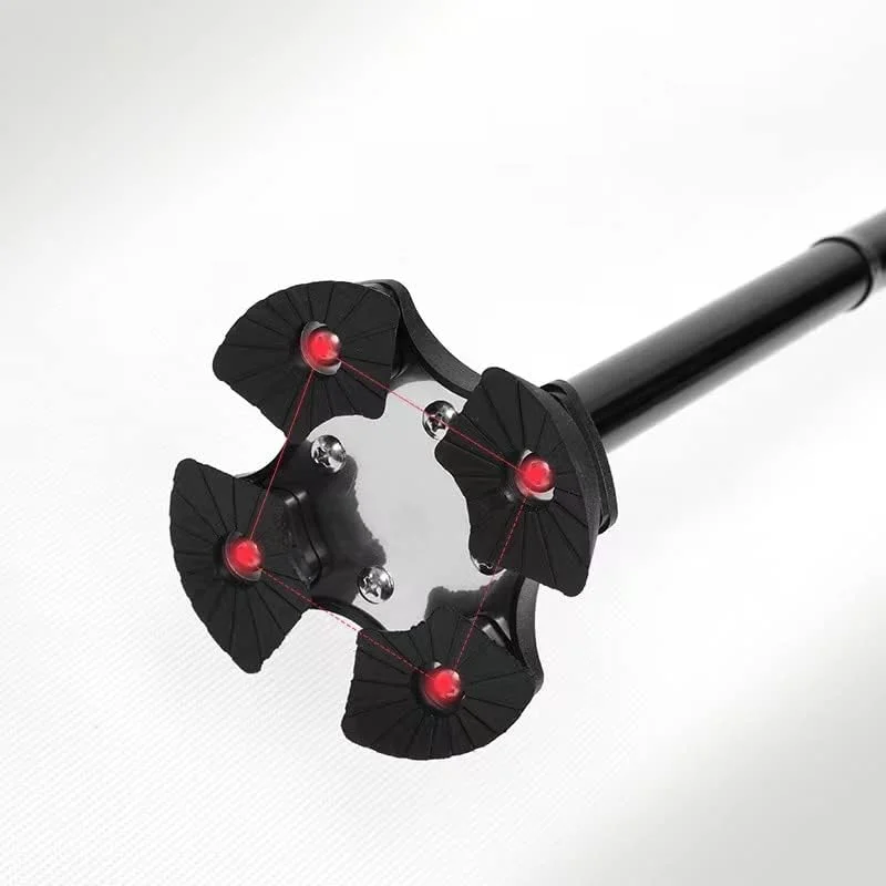 عصای تاشو با چراغ LED، عصا و چوب دستی قابل تنظیم برای مردان و زنان، عصای پیاده روی برای سالمندان با دسته بالشتکی و پایه چهارگانه چرخشی برای پیاده روی، کوهنوردی و کوله گردی عصای تاشو با چراغ LED، عصا و چوب دستی قابل تنظیم برای مردان و زنان، عصای پیاده روی برای سالمندان با دسته بالشتکی و پایه چهارگانه چرخشی برای پیاده روی، کوهنوردی و کوله گردی