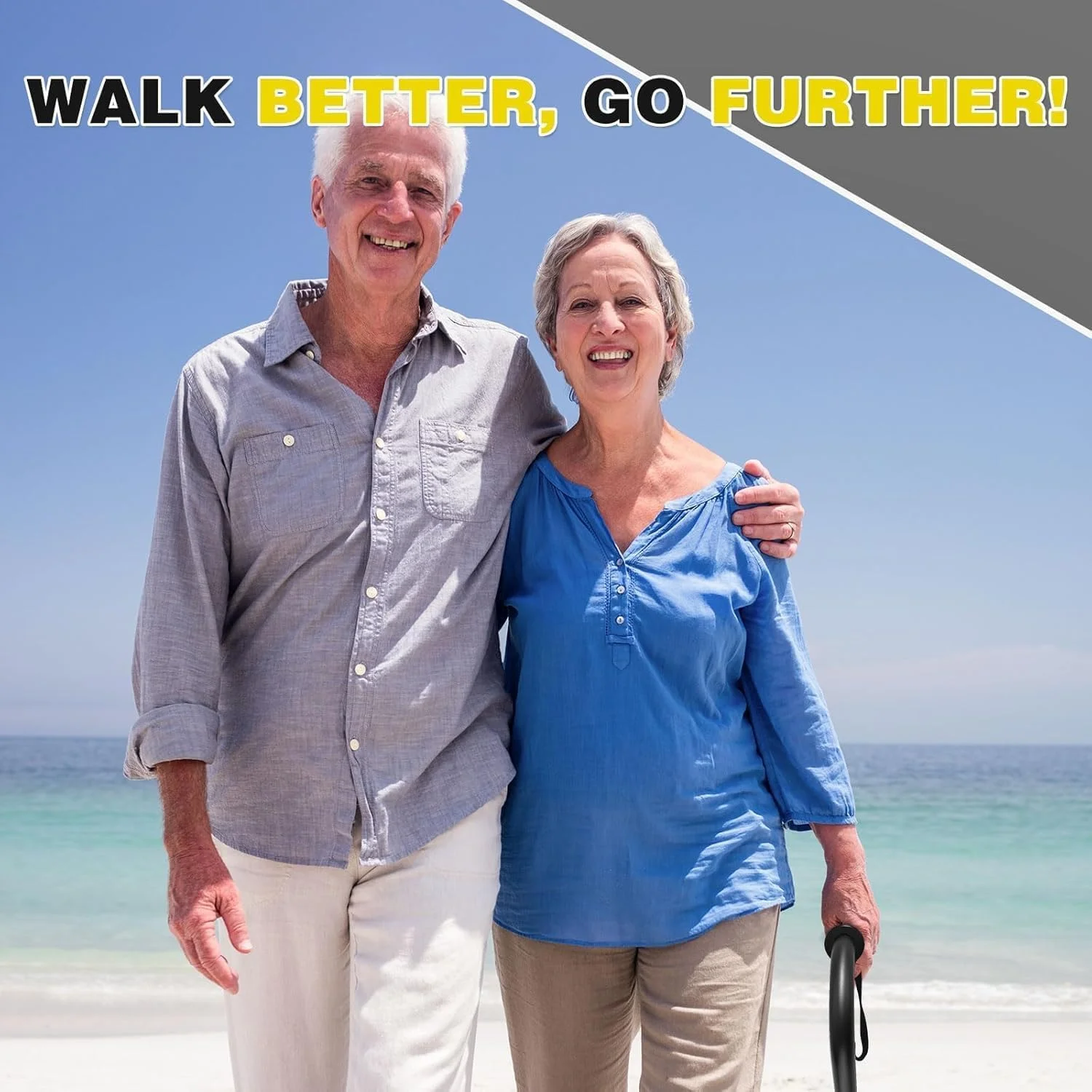 عصای تاشو، عصای تاشو قابل تنظیم، عصای پیاده روی تاشو برای مردان، زنان، سبک وزن، قابل تنظیم، عصای دستی قابل حمل - کمک تعادلی حرکتی - دسته های شیک و راحت