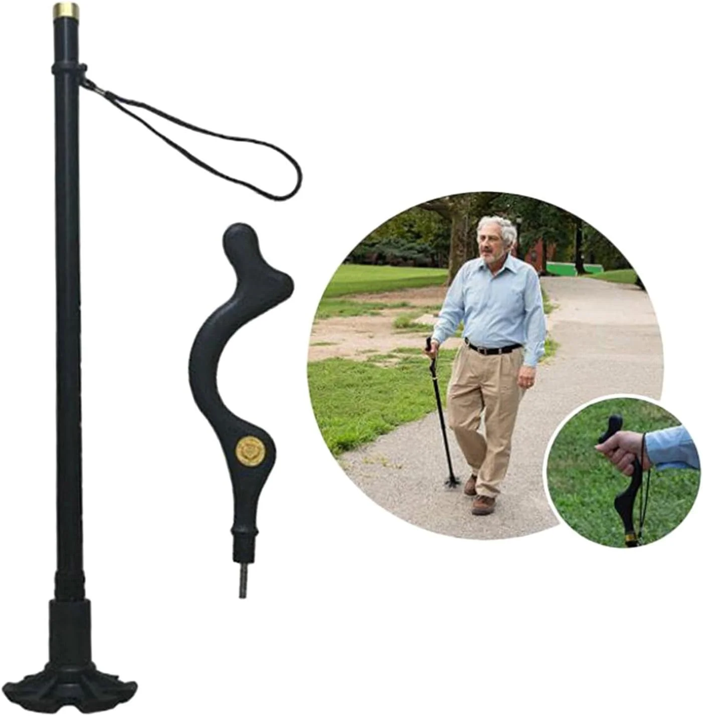 عصای پیاده روی قابل تنظیم برای بزرگسالان، عصای تاشو برای تحرک، کمک حرکتی سبک وزن برای تعادل در سفر - تلسکوپی عصای پیاده روی قابل تنظیم برای بزرگسالان، عصای تاشو برای تحرک، کمک حرکتی سبک وزن برای تعادل در سفر - تلسکوپی